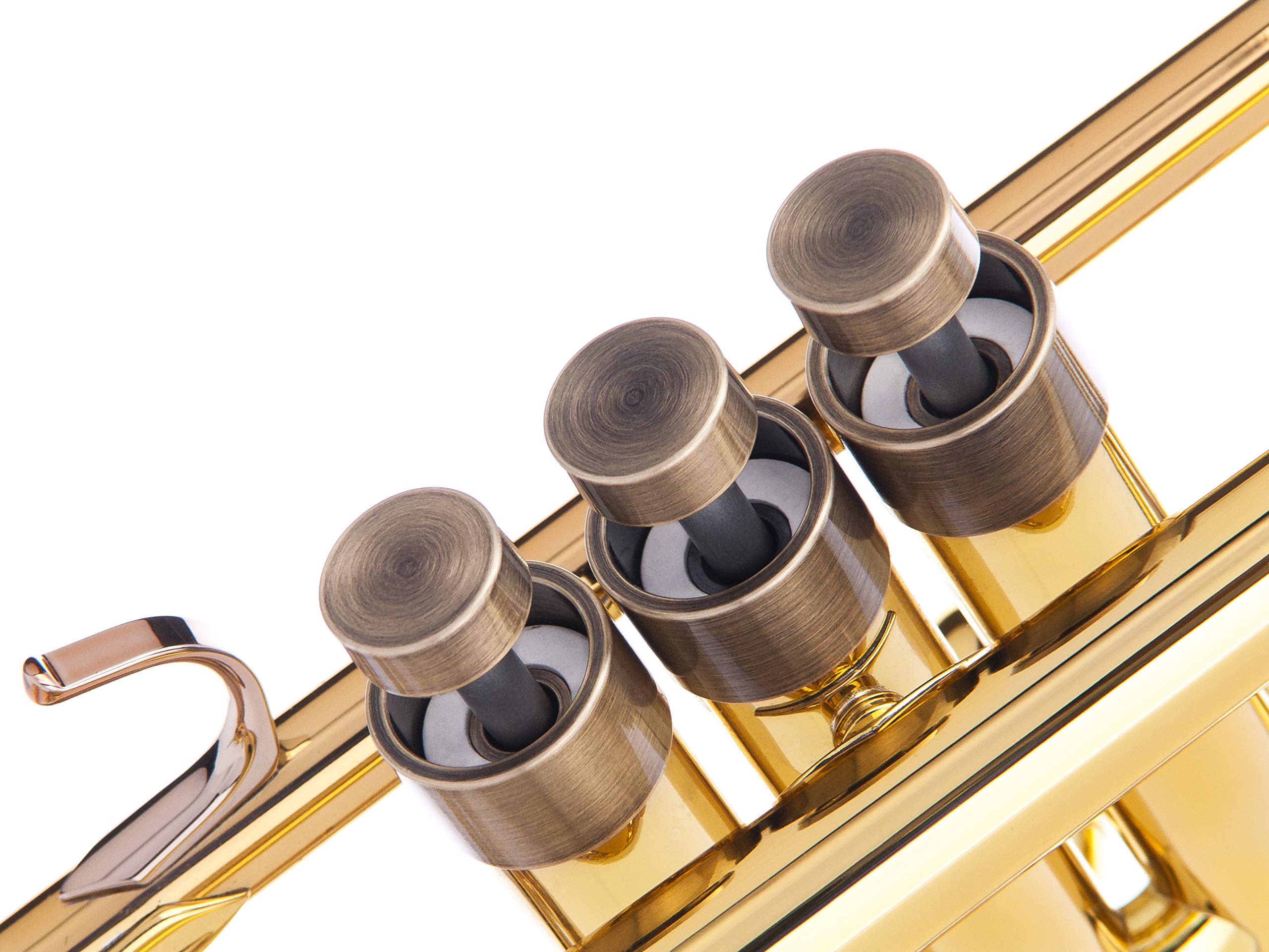 Trumpet Trim Kit For Improving The Sound. For All Bach Stradivarius Trumpet. Custom Made Kgubrass (Heavy, Antique Bronze Lacquer