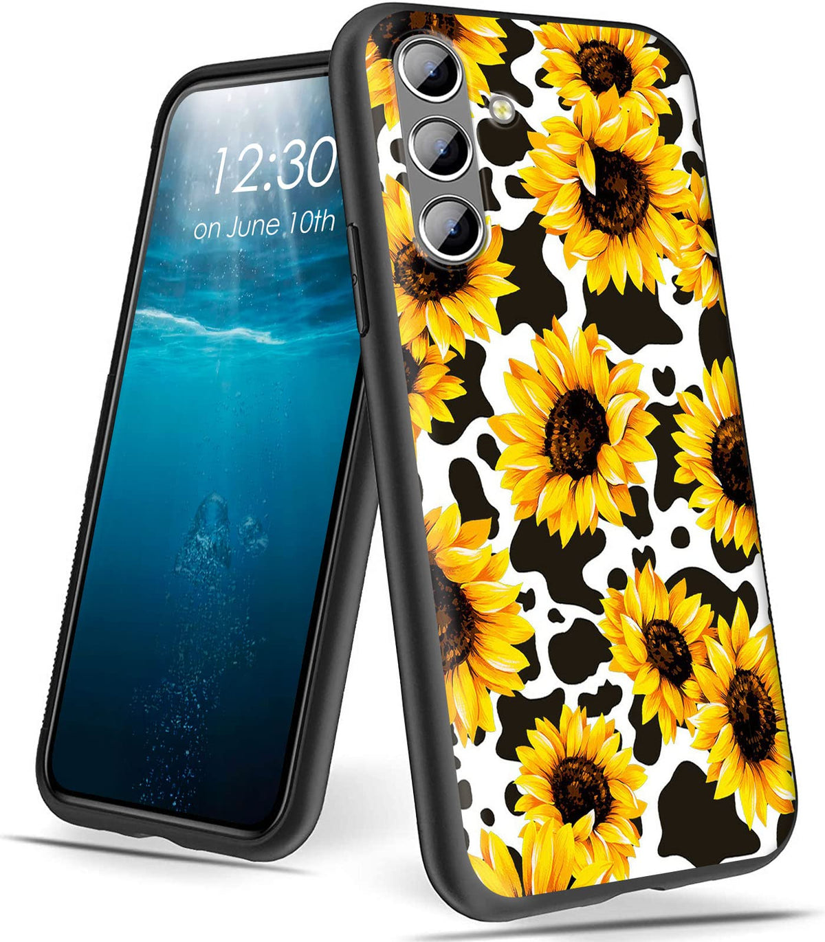 For Samsung A14 5G Case Galaxy A14 5G Case With Sunflower Cow Print Pattern Design Bpqojb Ultra Thin Slim Lightweight Soft Tpu S
