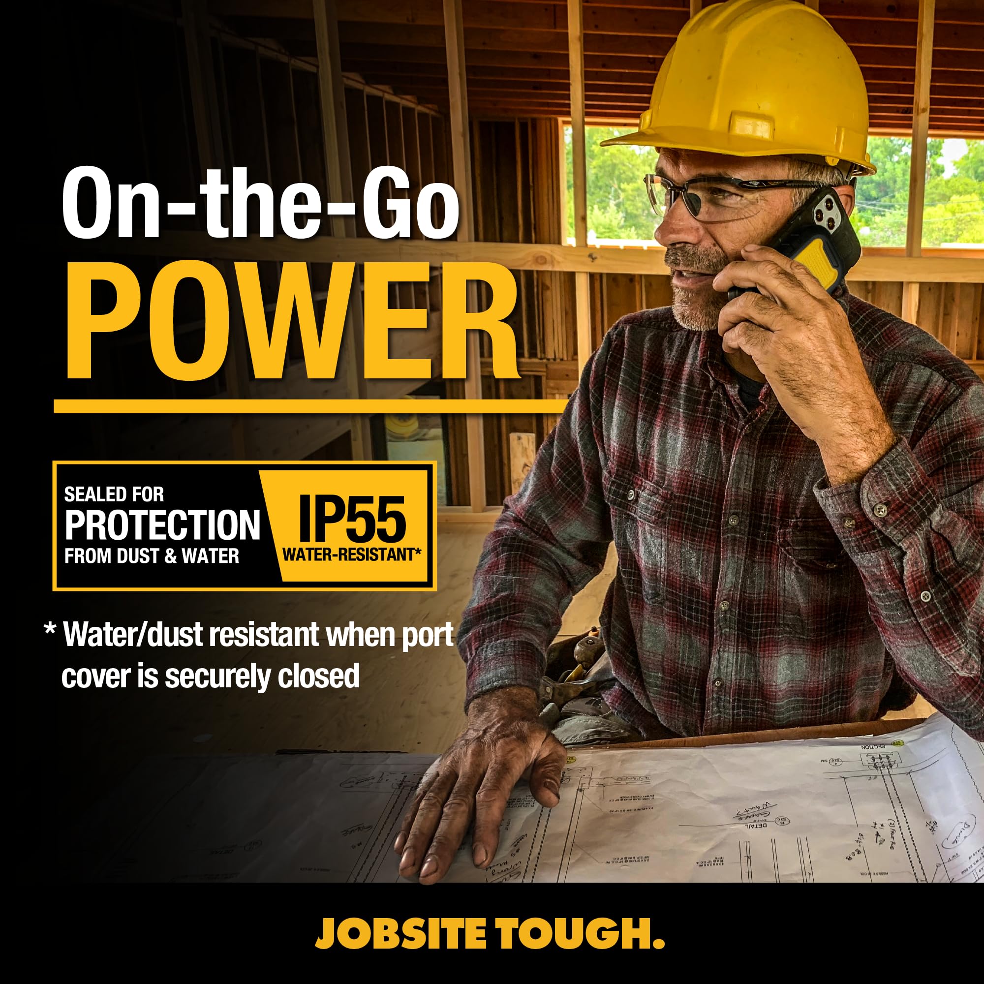 Dewalt Magnetic Power Bank 5,000Mah, Rugged Wireless Portable Charger, 18W Fast Charging Battery Pack, Included Usb-C To C W/Usb