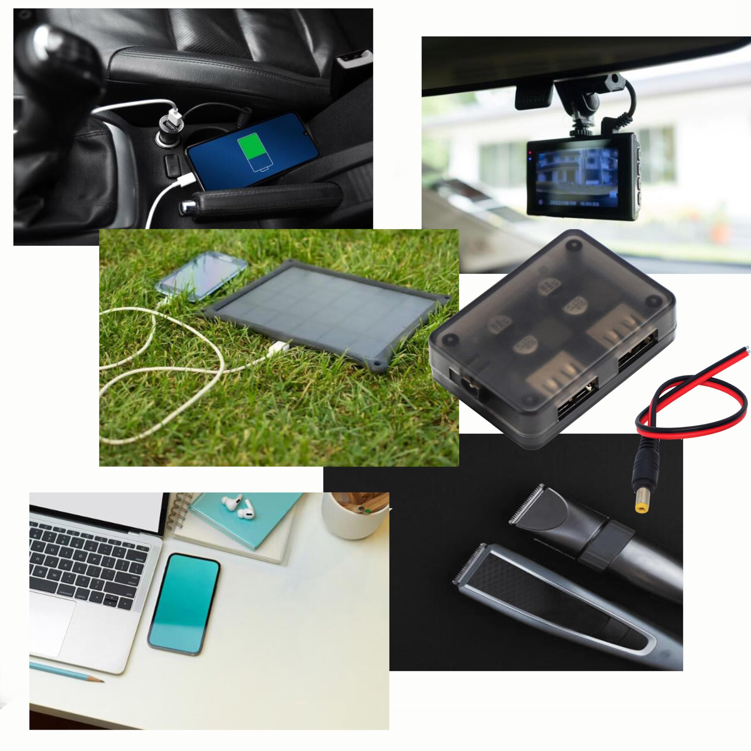 Rptcotu Dc12V To 5V Dc Usb Buck Converter, 2 Usb Port Fast Charger Board Auto Power Supply Adapter Dc-Dc 6-30V 2.5A 12V 24V To 5