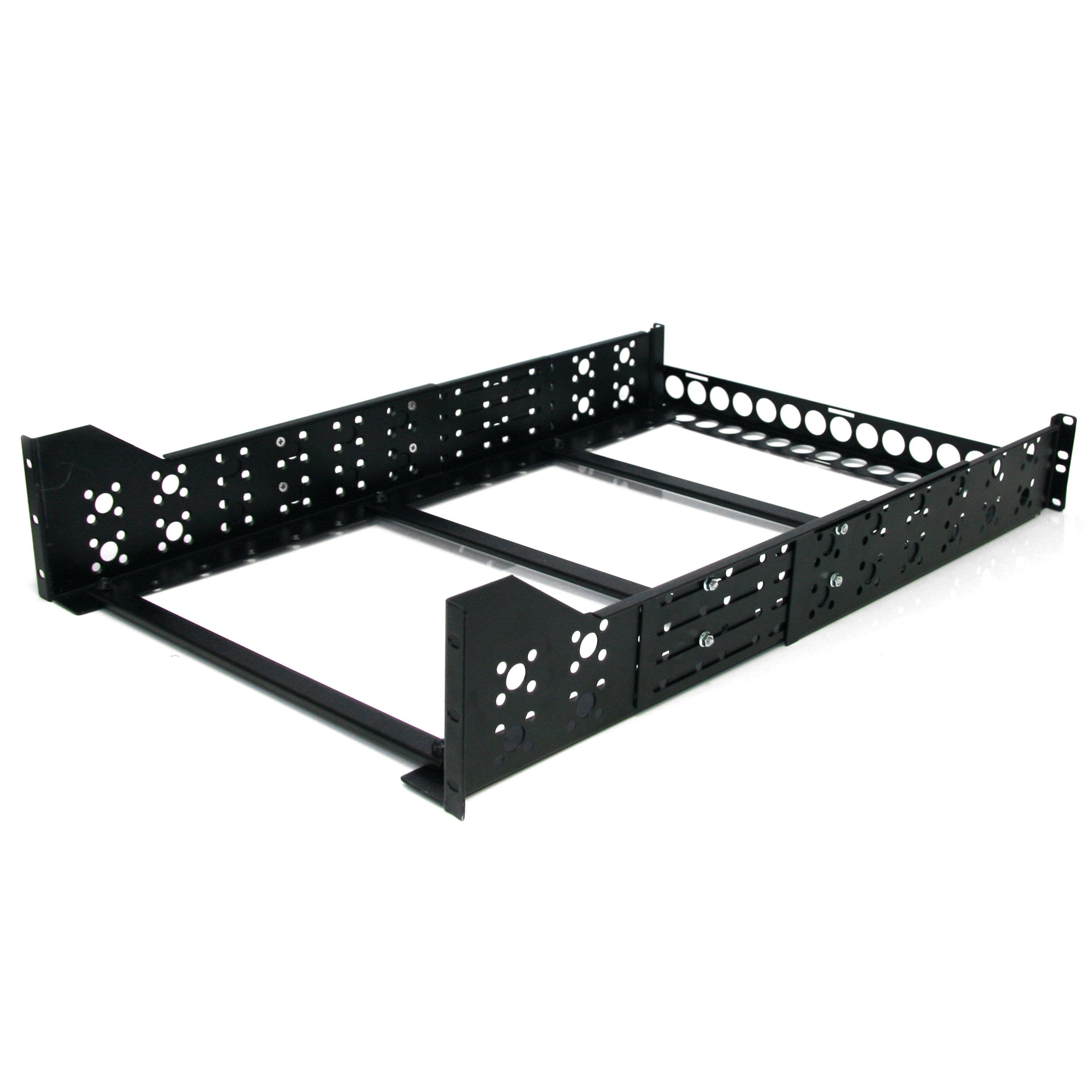 Startech.Com 3U Universal Server Rack Rails   Taa Compliant Fixed Mounting Rails   19'' Adjustable Depth Rack Mount Rails (Unira