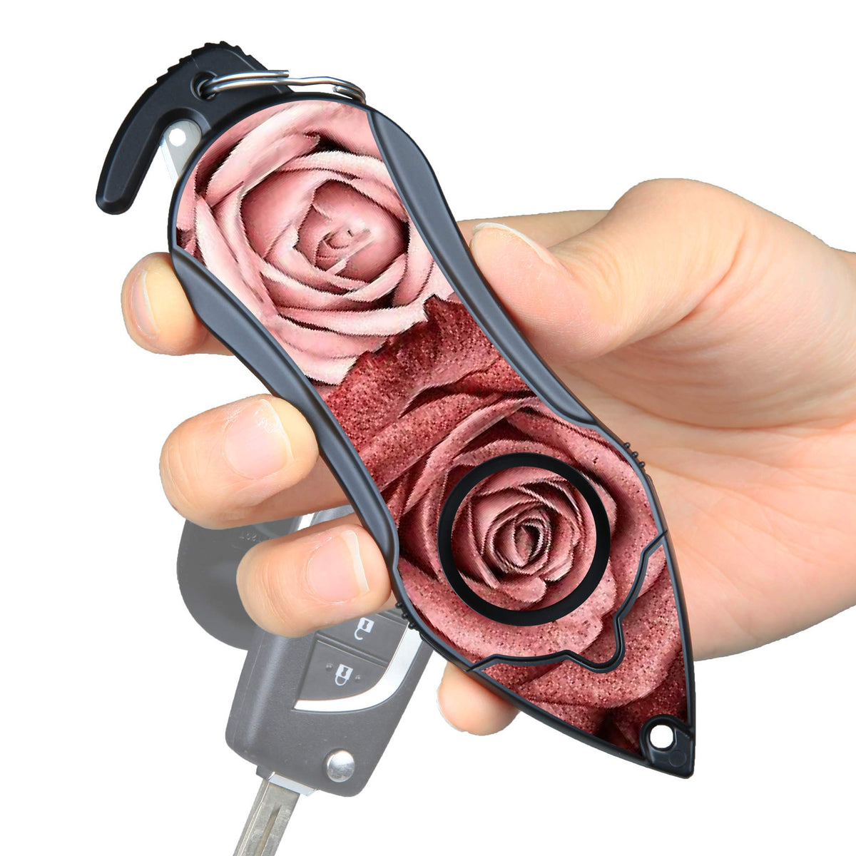 Stinger Personal Alarm Keychain Emergency Tool, Safety Panic Alarm Siren, Seat Belt Cutter, Glass Breaker, Security Device For W
