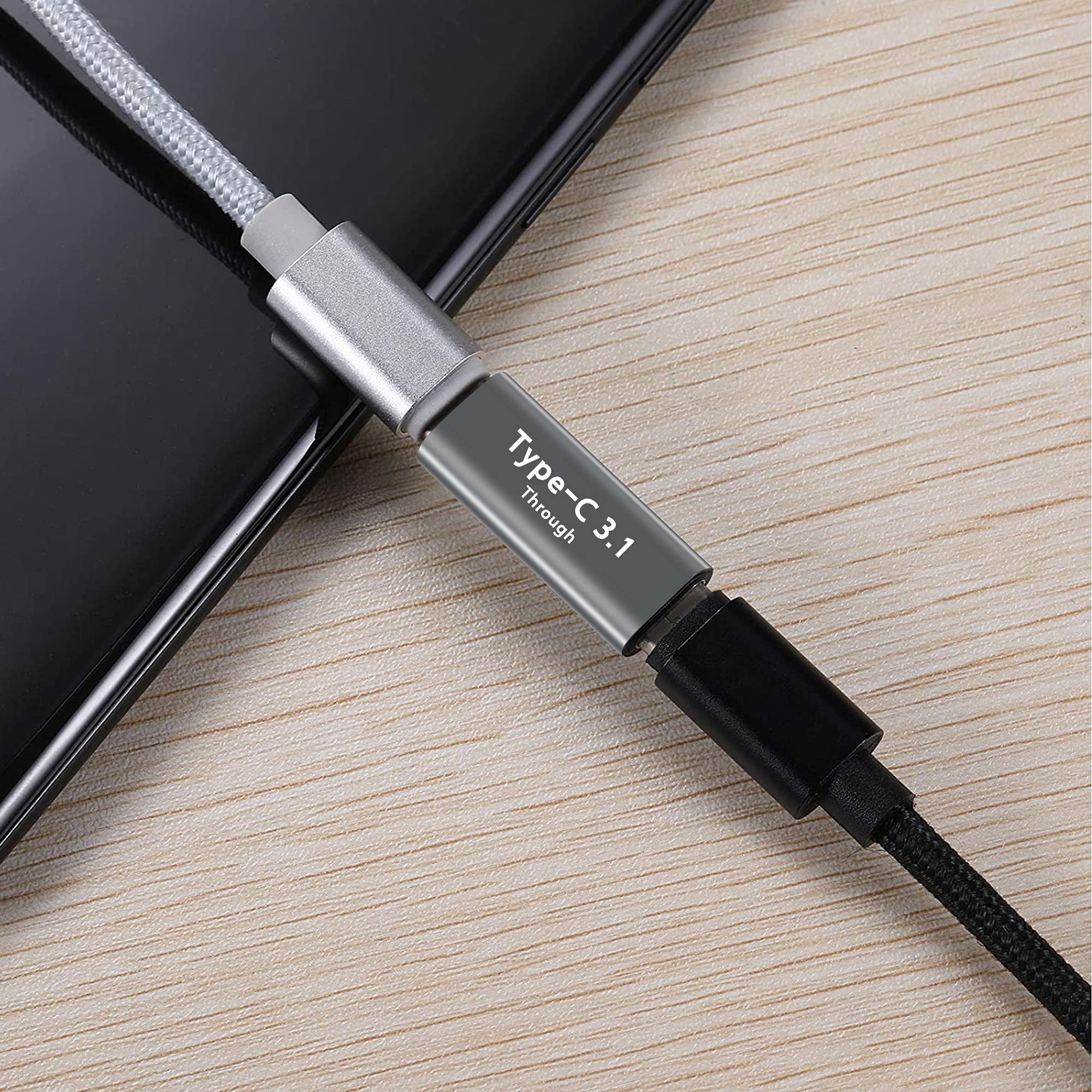 Agvee 4 Pack Usb-C Female To Female Bidirectional Adapter, Pd 100W Usb 3.2 Gen 2, Type-C Usbc 10G Data Coupler Extender Extensio