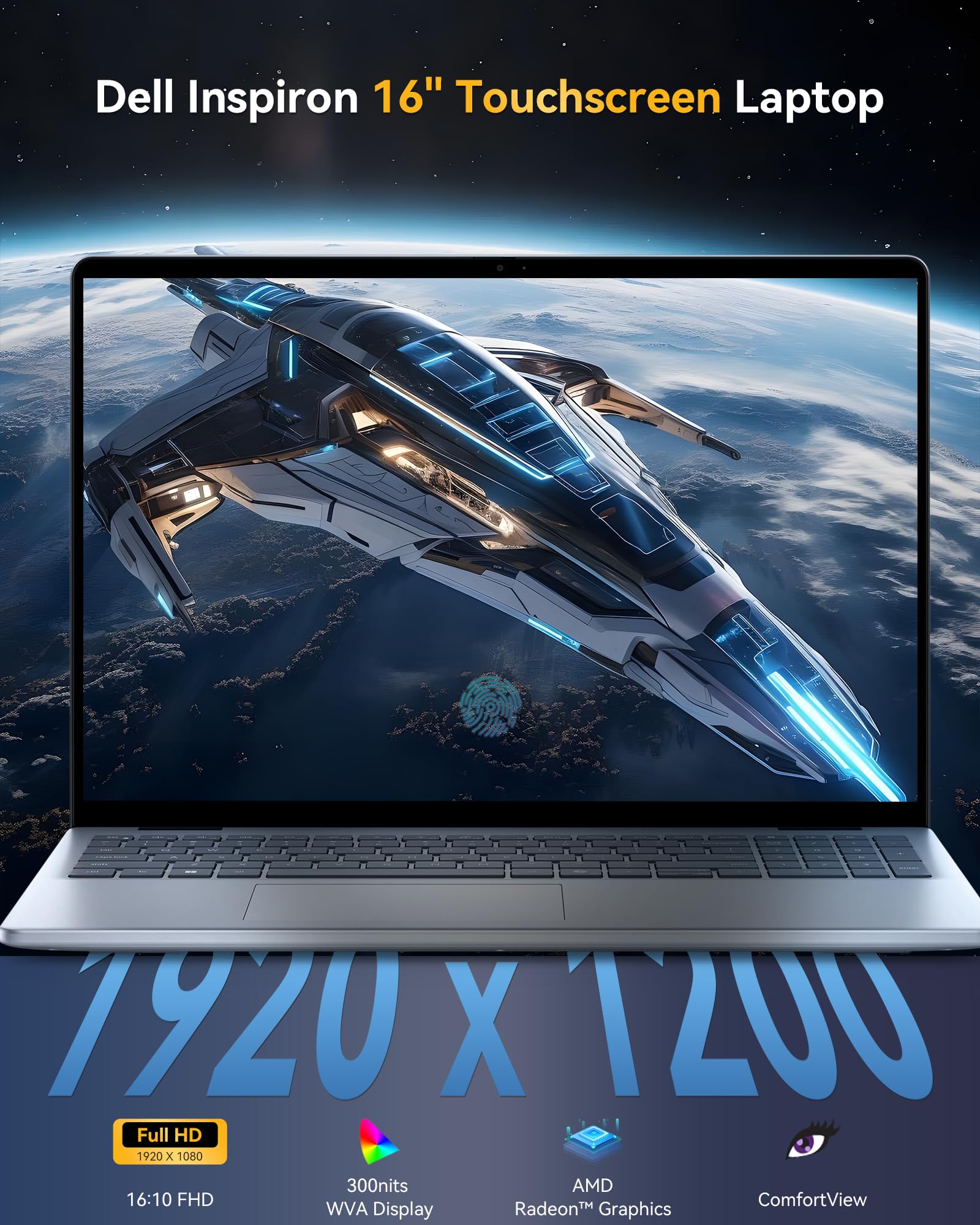 Dell Inspiron 16'' Fhd + Touchscreen Business Laptop, Amd Ryzen 7 8840U | Amd Radeon Graphics, 64Gb Ddr5 | 2Tb Ssd, Copilot Ai,