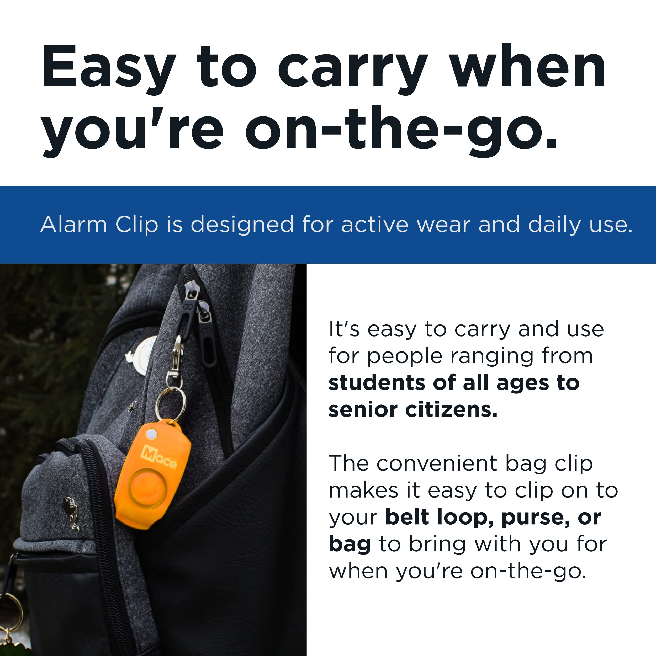 Mace Brand 80734 Personal Alarm Keychain (Orange)