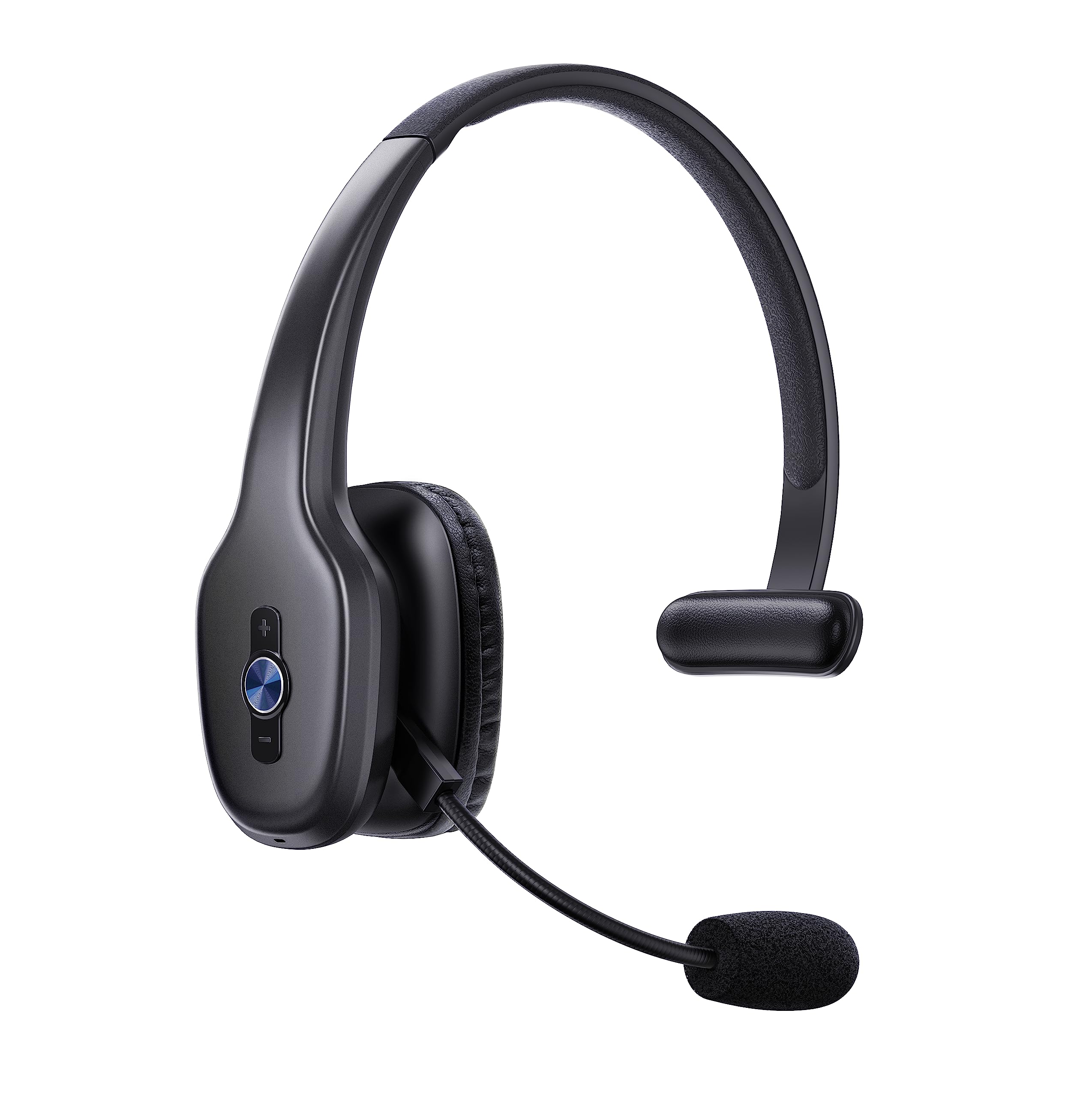 Gixxted Bluetooth Headset, Trucker Bluetooth Headset With Noise Canceling Microphone, 60 Hours Working Time Wireless On Ear Head