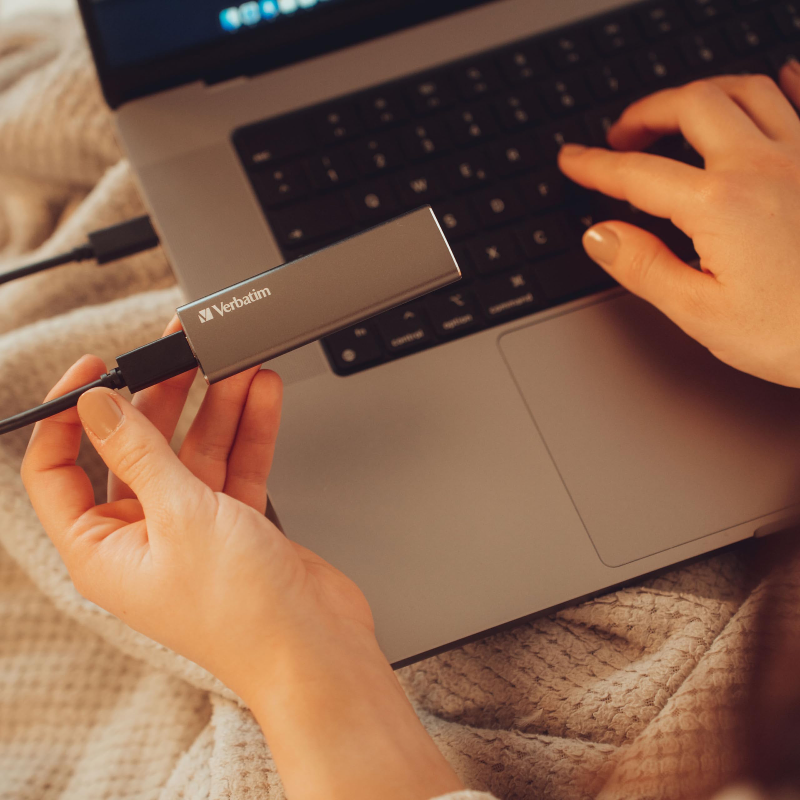 Verbatim 1Tb Vx500 Portable Ssd External Hard Drive Usb 3.1 Gen 2   Space Gray