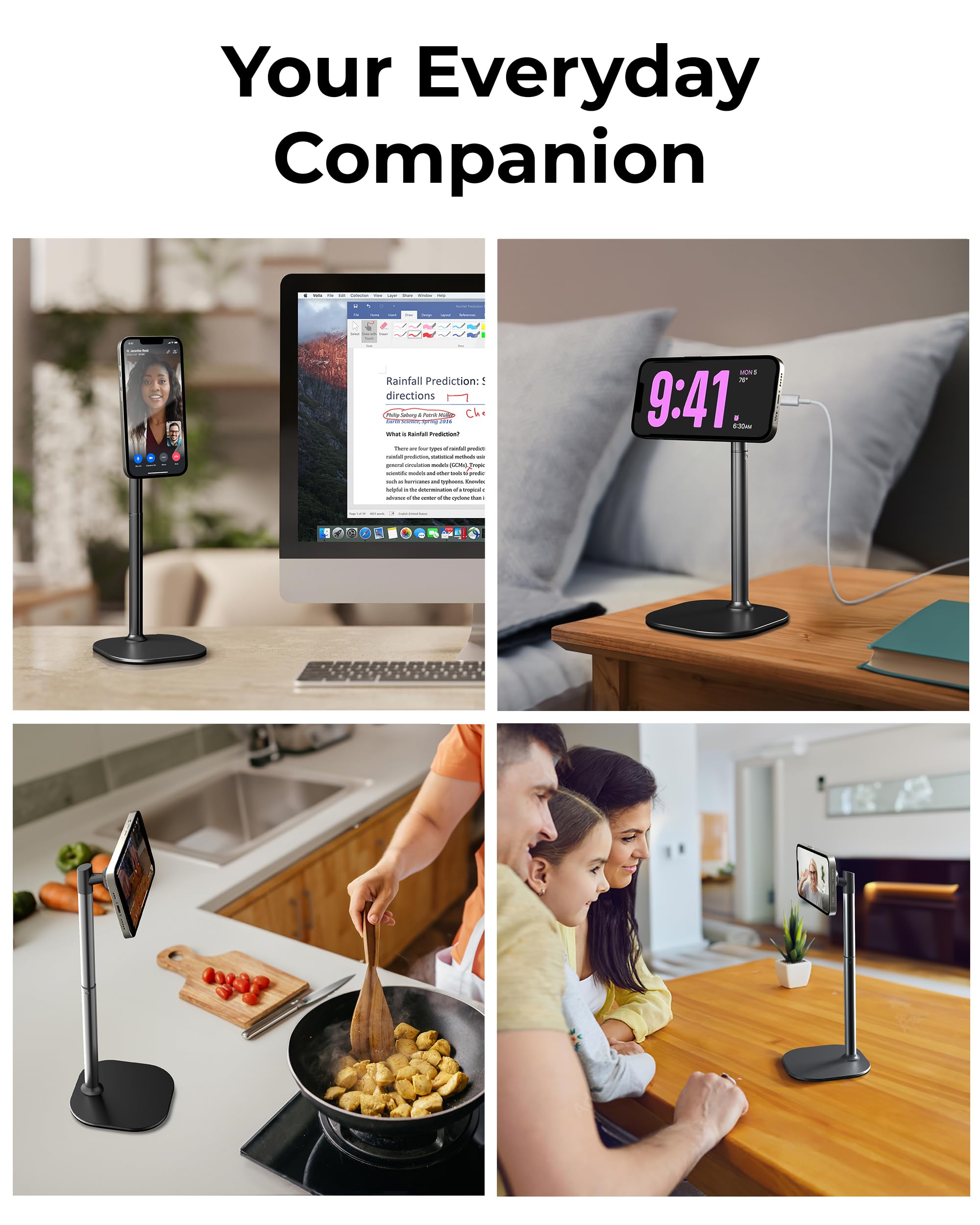 Cooper Magstand - Adjustable Magnetic Iphone Stand For Desk & Phone Holder For Video Recording, Compatible With Magsafe, Stand F