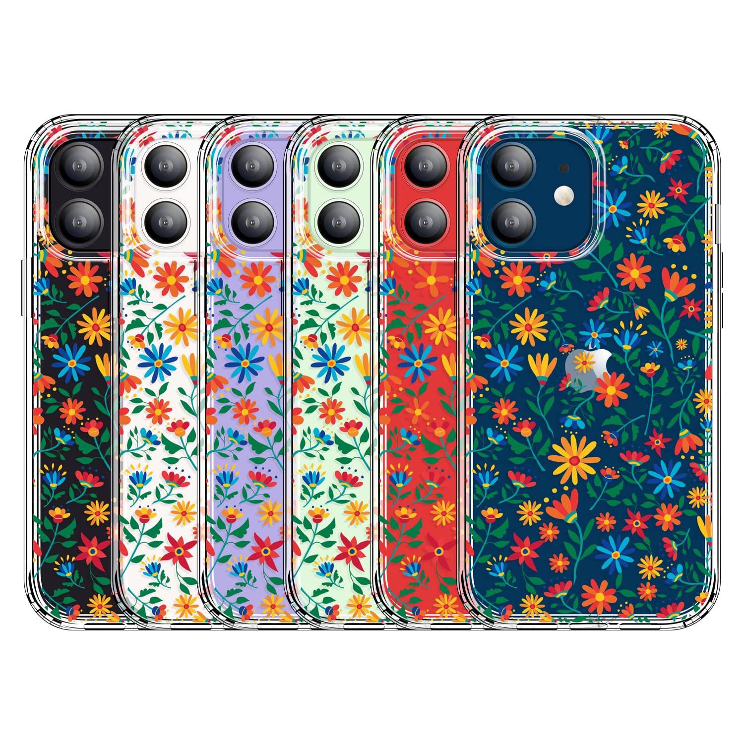 Gyzya For Iphone 12 Case And Iphone 12 Pro Case Clear 6.1 Inch With Pattern Design, Protective Slim Tpu Cover + Shockproof Bumpe