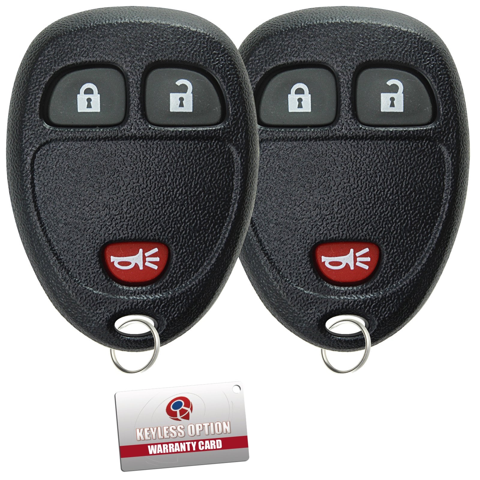 Keylessoption Keyless Entry Remote Control Car Key Fob Replacement For 15913420 (Pack Of 2)