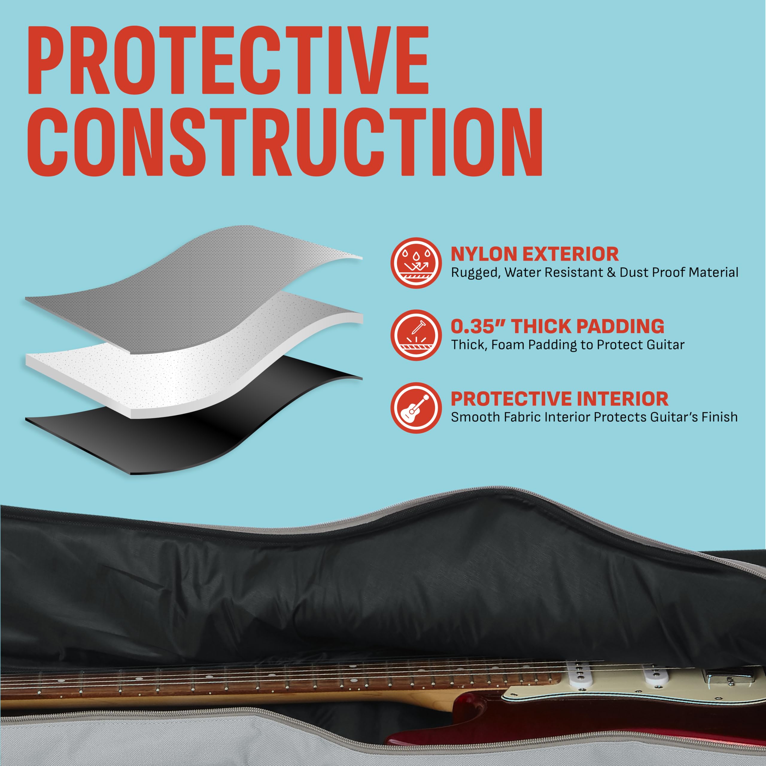 Wayfinder By Gator Cases Lightweight Electric Guitar Gig Bag With Large Accessory Pocket And Adjustable Backpack Straps; (Wf-Gb-