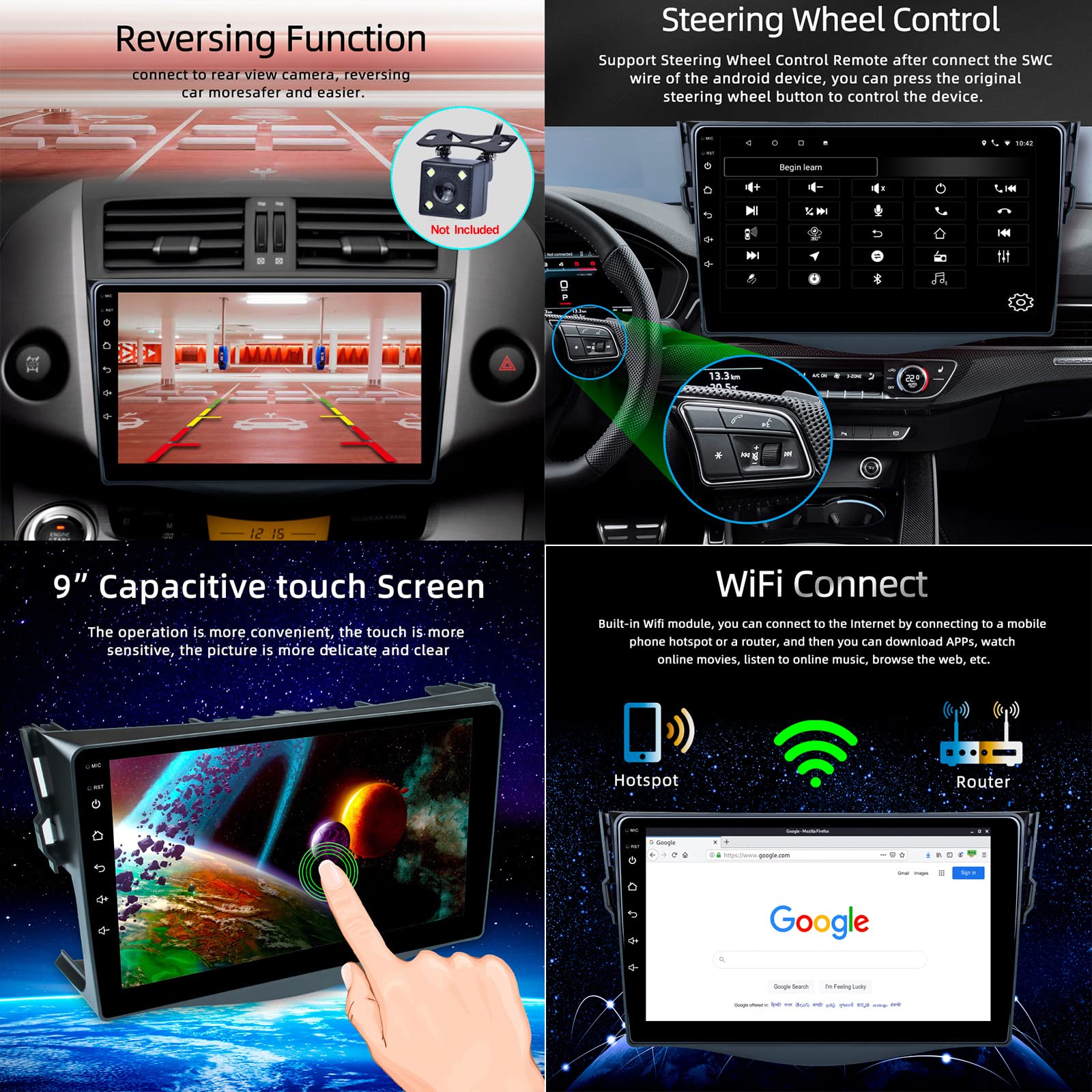 Car Radio For Toyota Rav4 2005 2013, 9 Inch Ips Android 11 Touch Screen Car Stereo With Apple Carplay And Android Auto, Support