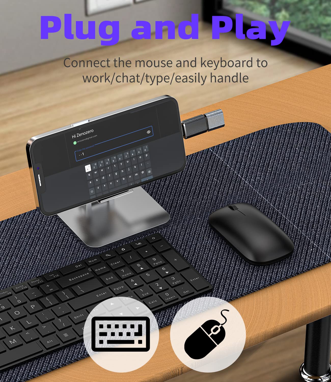 Iphone Otg Adapter Lightning Male To Usb Female Dongle(2Pack) For 14 13 12 11 Pro Max Xr X Xs Se 7 8Plus For Ipad Air Camera Car