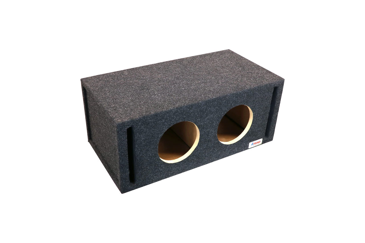 Atrend 8Dqv 8” Dual Vented Subwoofer/Speaker Enclosure Made In Usa, Gray