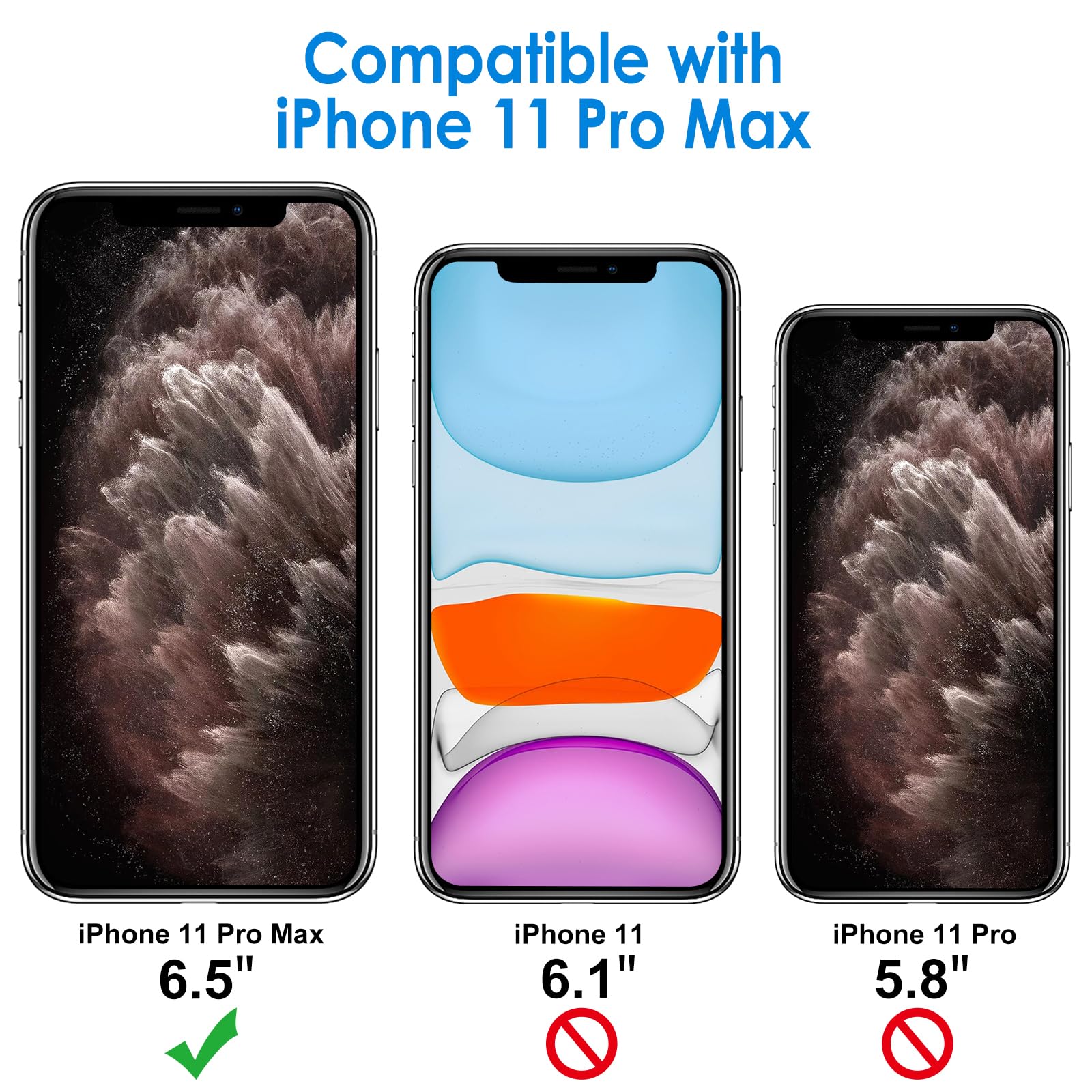 Jetech Case For Iphone 11 Pro Max 6.5 Inch, Non Yellowing Shockproof Phone Bumper Cover, Anti Scratch Clear Back (Rose Gold)