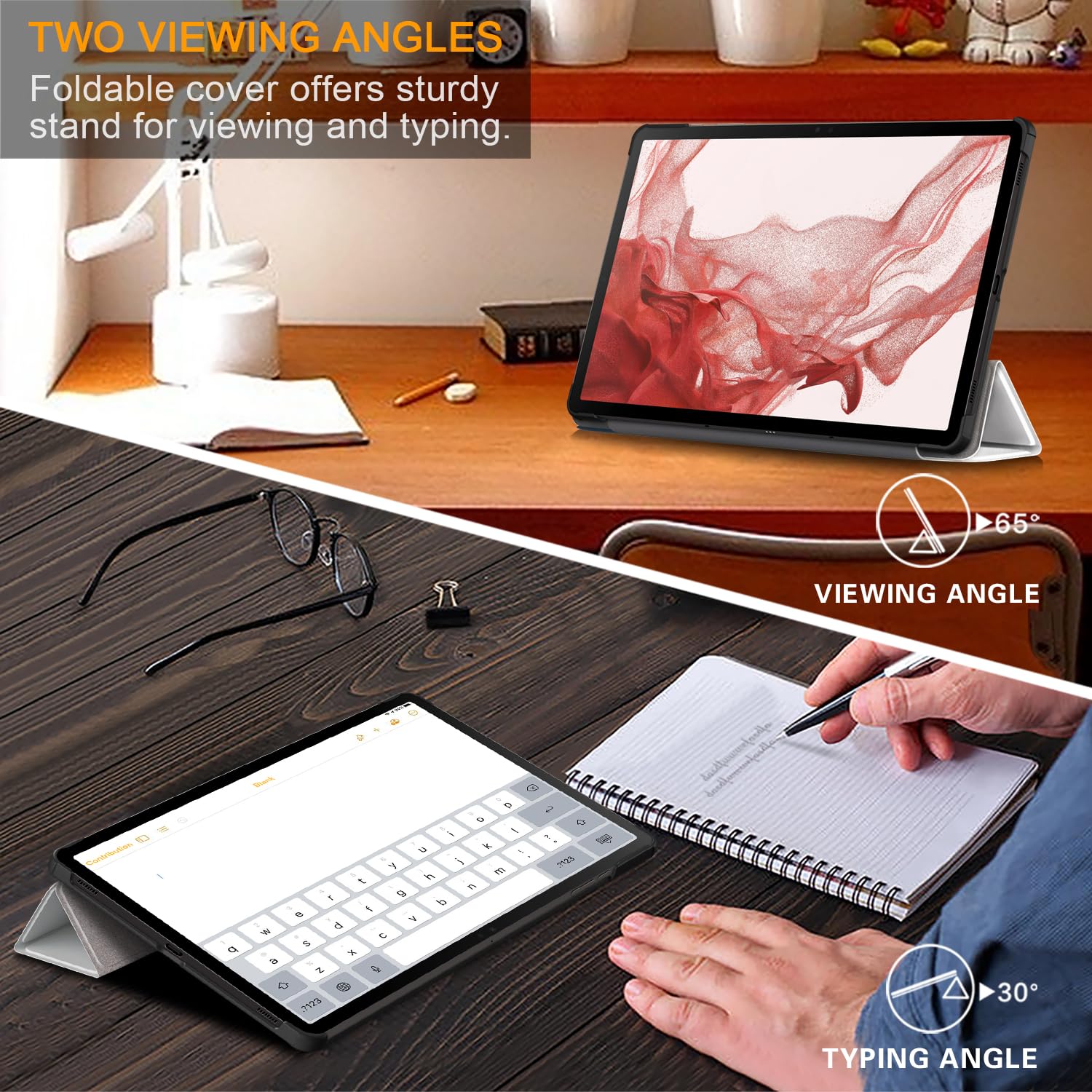 Xuanbeier For Samsung Galaxy Tab S9 Plus 12.4 Inch 2023 Case,Slim Stand Hard Back Shell Protective Smart Cover For Galaxy Tab S9