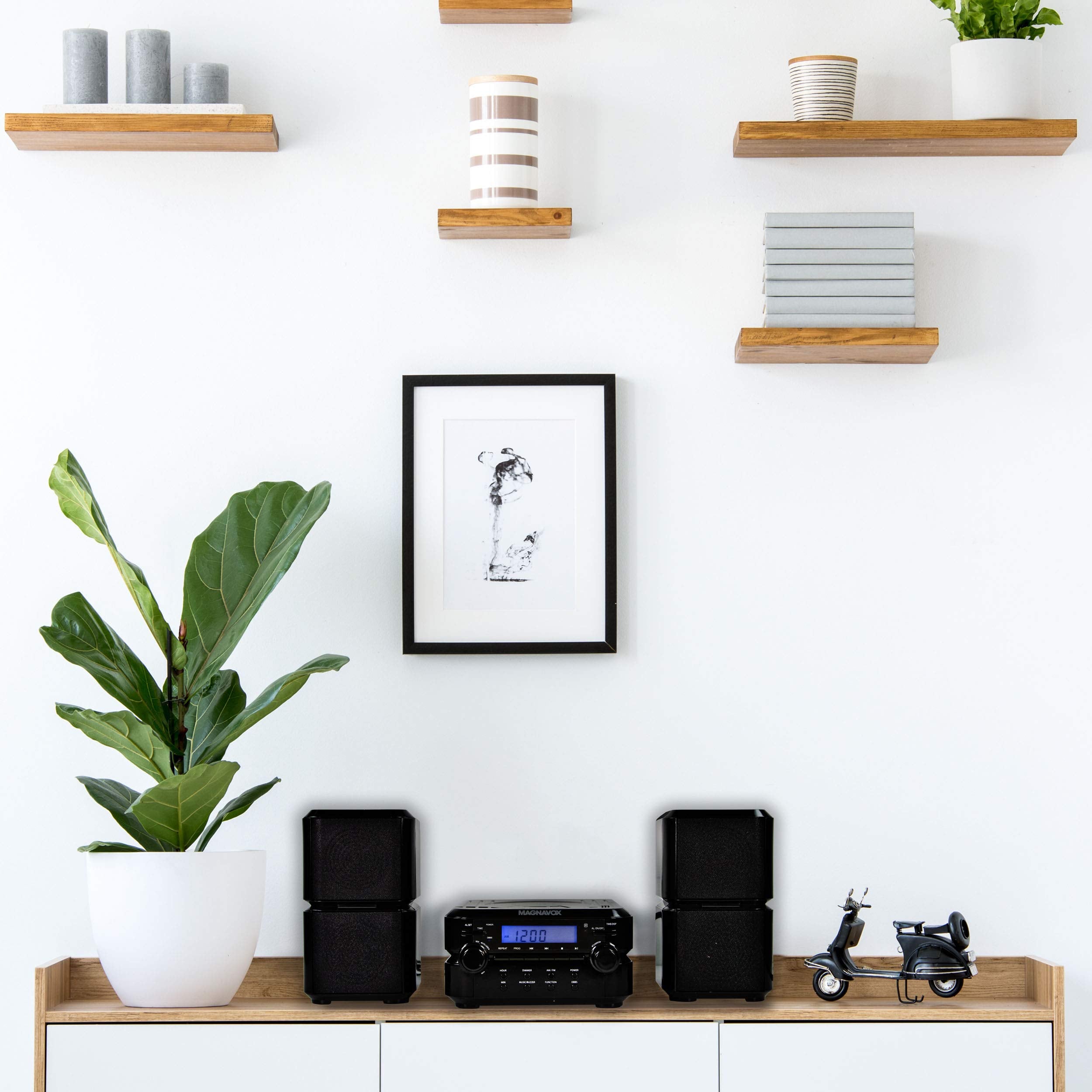 Magnavox Mm435 Compact Shelf System Black