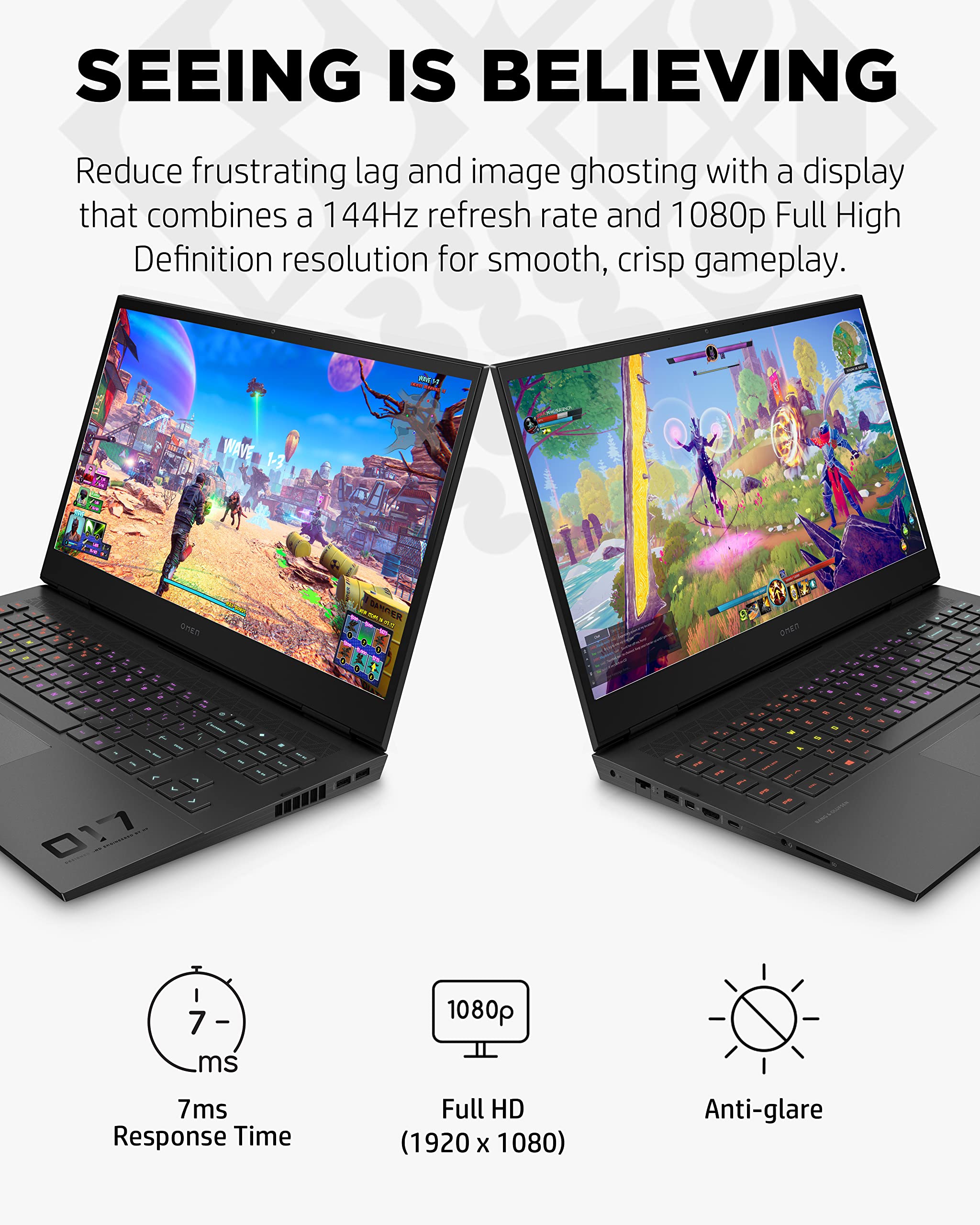 Hp Omen 17 Inch Laptop, Intel Core I7 12700H, Nvidia Geforce Rtx 3060, 16 Gb Ram, 512 Gb Ssd, Windows 11 Home (17 Ck1010Nr, Shad