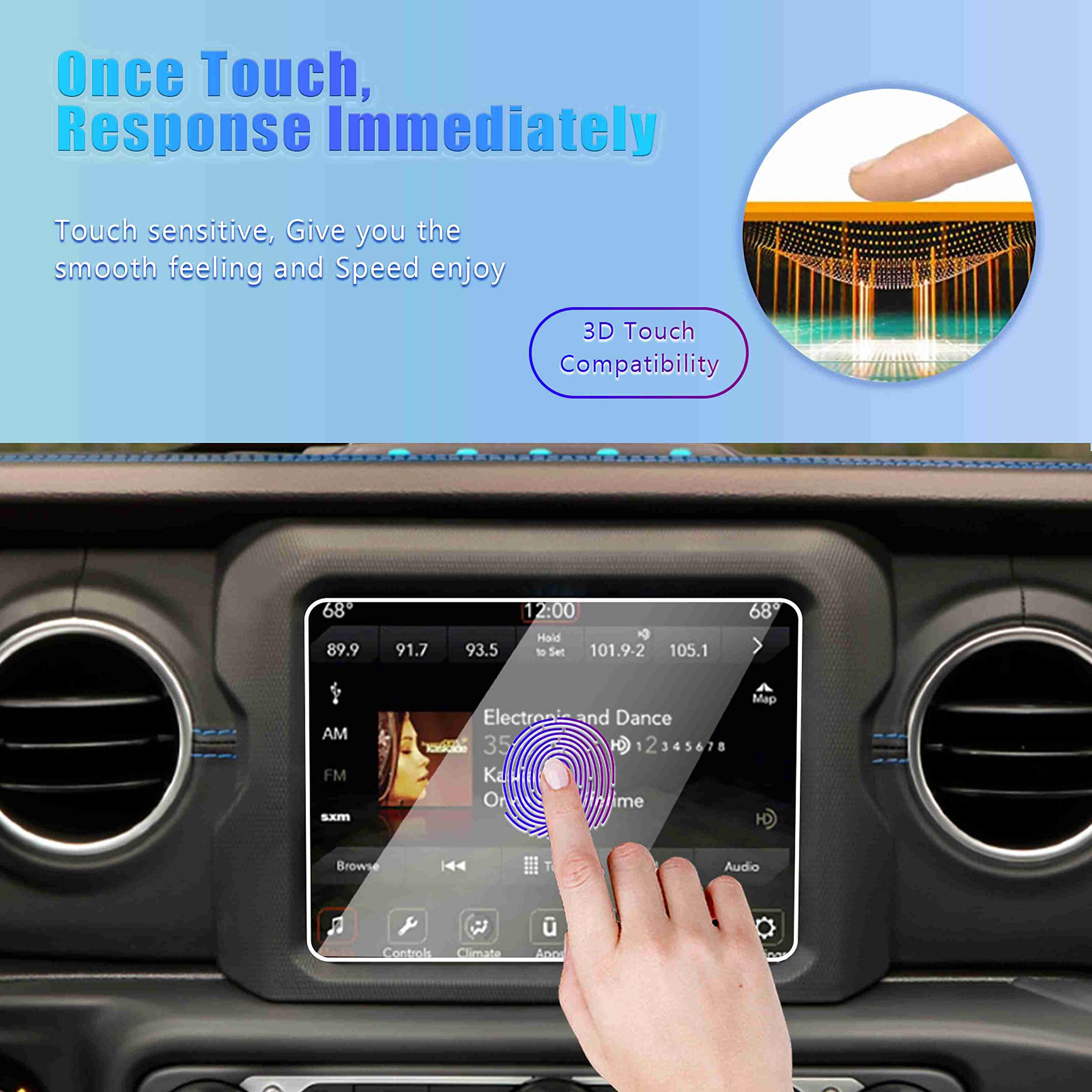 Gfjnfg For 2018 2023 Jeep Wrangler Screen Protector And 2022 2023 Jeep Gladiator Screen Protector 2022 2023 Wrangler Gladiator R