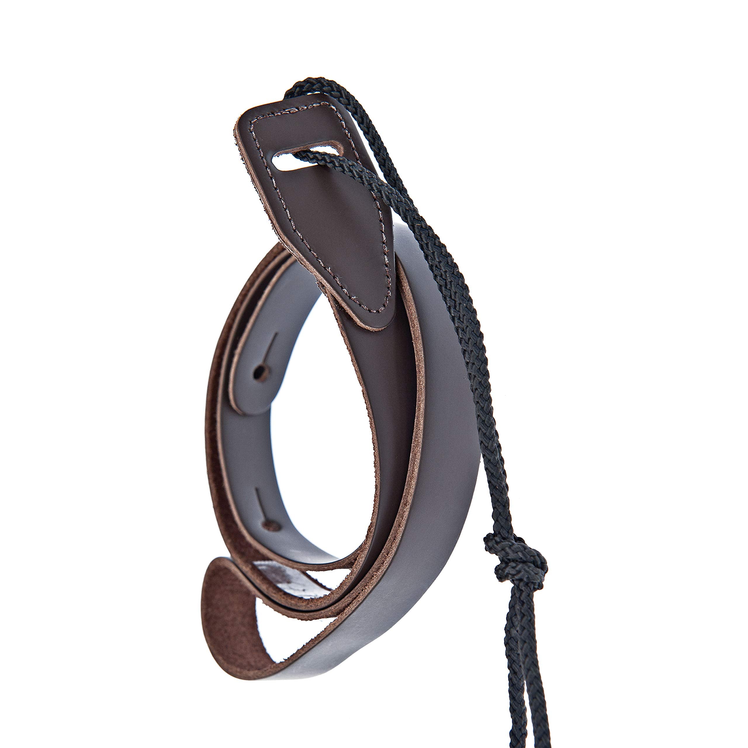 D'Addario Accessories Leather Mandolin Strap   Mandolin Accessories   Cradle Style   Brown