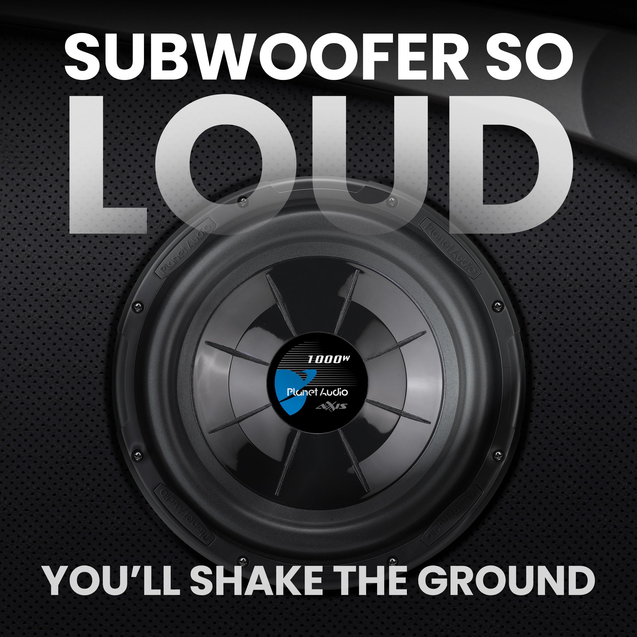 Planet Audio PX12 Axis Series 12 Inch Car Subwoofer 1000W Max Single 4 Ohm Poly-injection Rubber