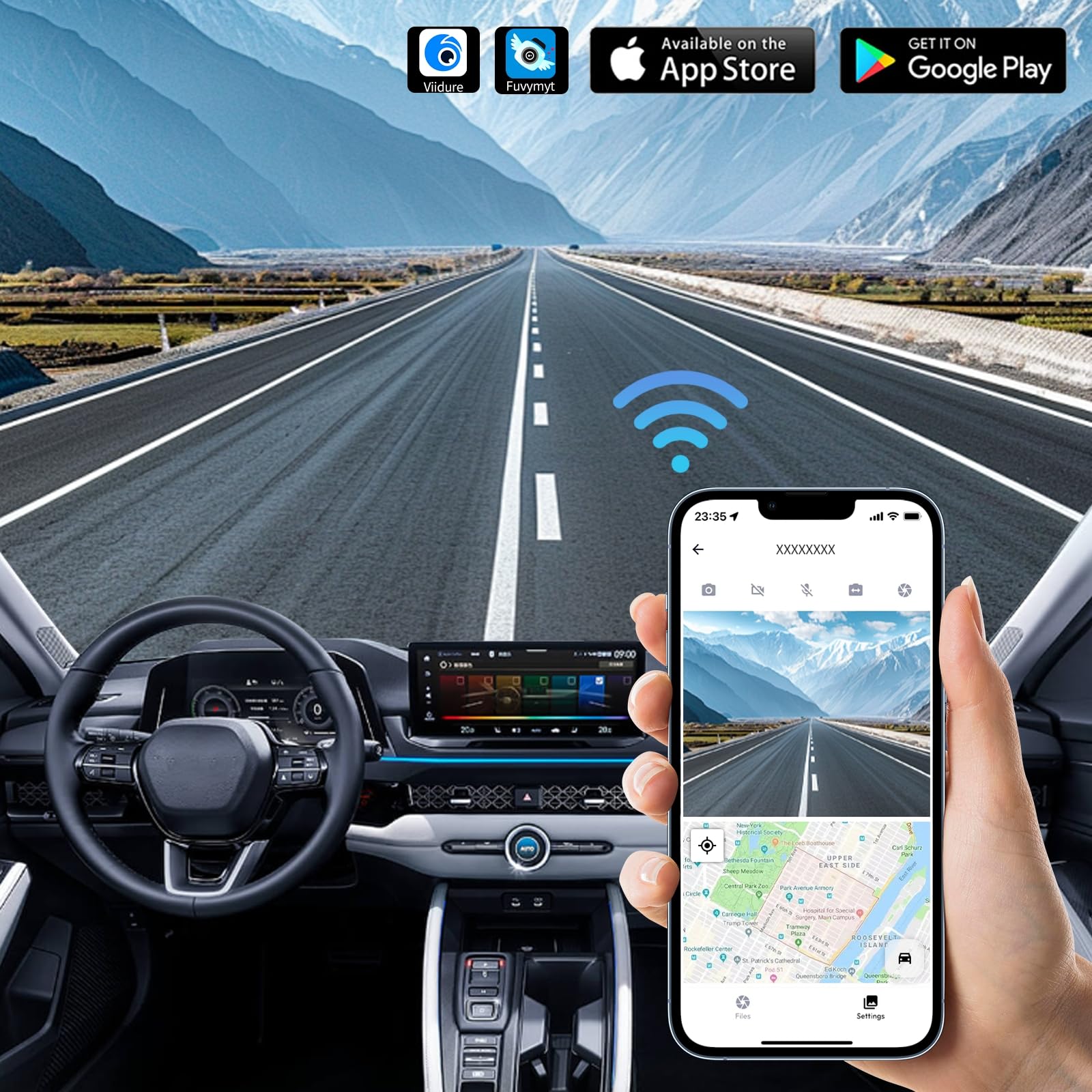 Kbsynt Front 4K Dash Cam For 2022 2023 2024 2025 Toyota Rav4 Hybrid Le Limited Se Adventure Xle Xse (Model B)(With Vent Hole),Oe