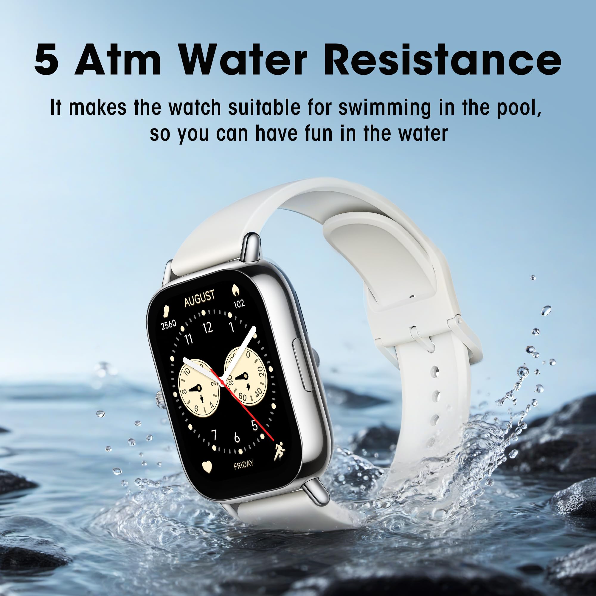 Xiaomi Remi 5 Lite Smart Watch, Step Counter Watch For Women Men With 2'' Lcd Large Display, 140 Sports Modes, 5Atm Waterproof (