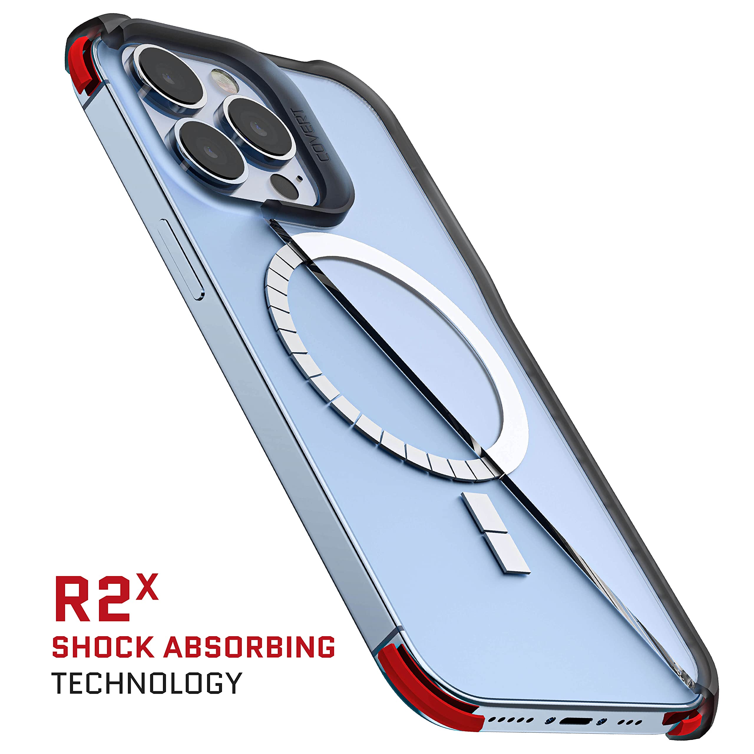 Ghostek Covert Iphone 13 Pro Magsafe Case Clear Shockproof Protective Phone Covers With Anti Yellowing Compatible With Apple Mag