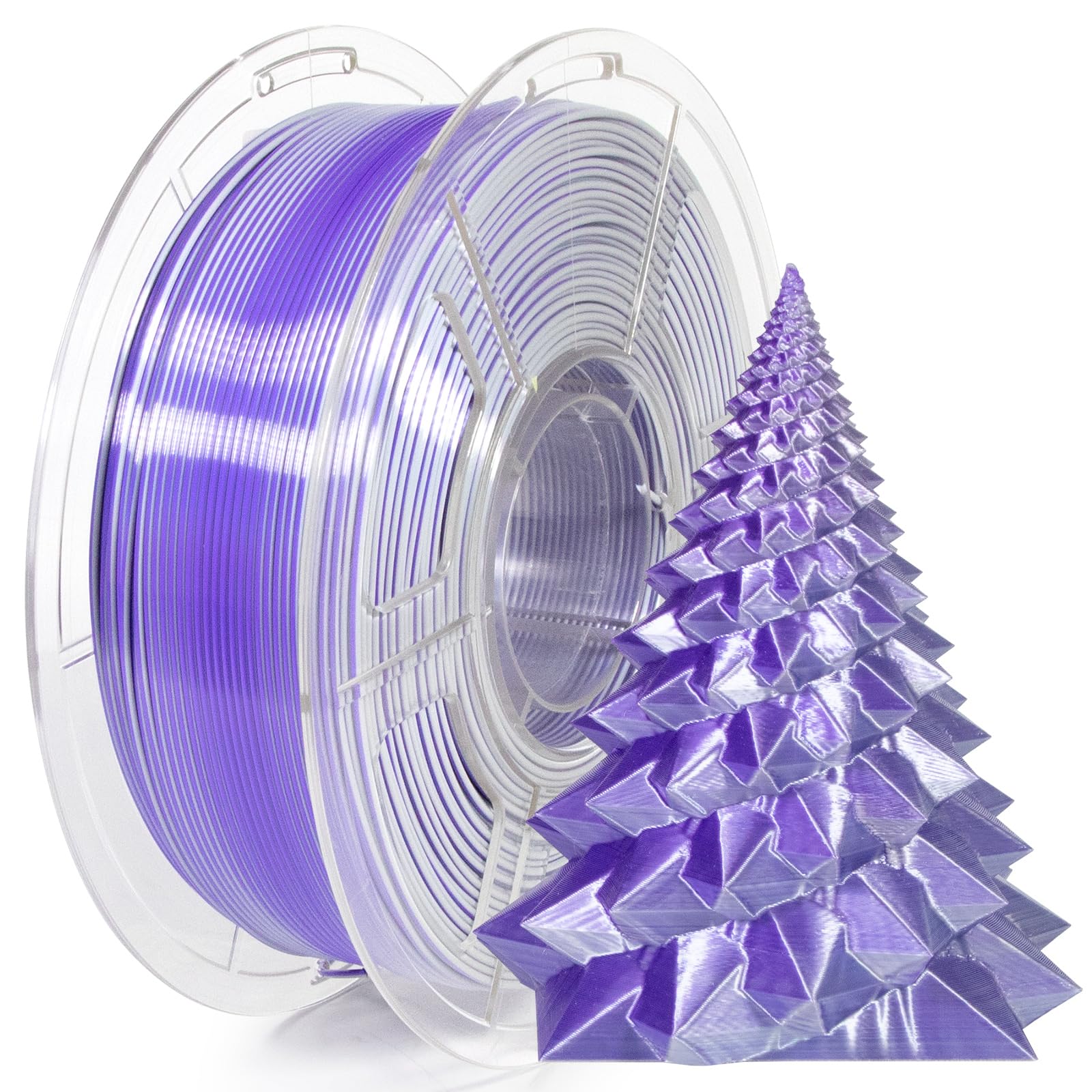 Isanmate Pla Filament 1.75Mm Dual Color Filament, Shiny Silk Pla 3D Printer Filament, Coextruded Filament 3D Printing Filament M