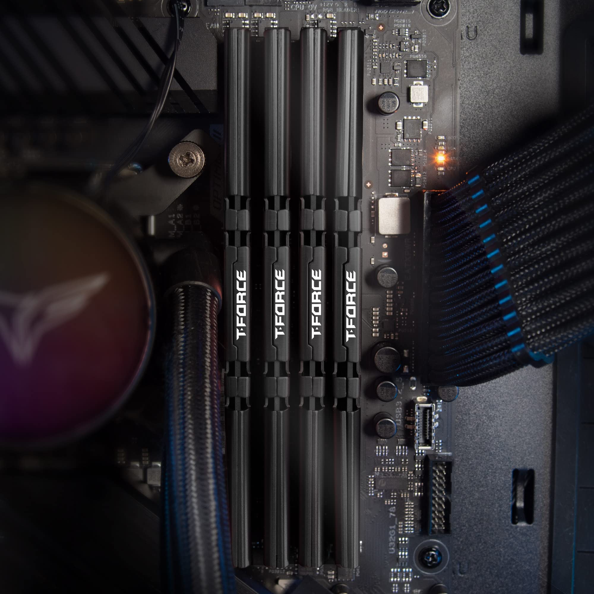 Teamgroup T Force Vulcan Z Ddr4 16Gb Kit (2X8Gb) 3600Mhz (Pc4 28800) Cl18 Desktop Memory Module Ram Black Tlzbd416G3600Hc18Jdc01