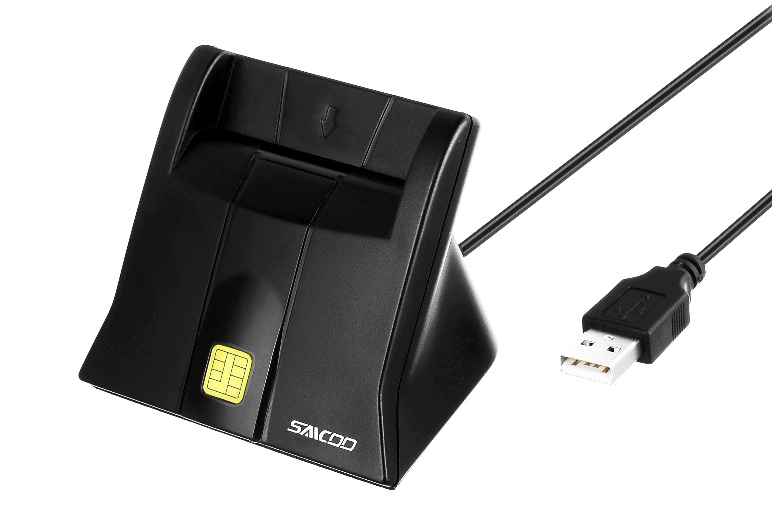 Saicoo Cac Reader Dod Military Usb Common Access Cac Smart Card Reader   Compatible With Mac Os, Win (Don'T Support Va Piv Card)