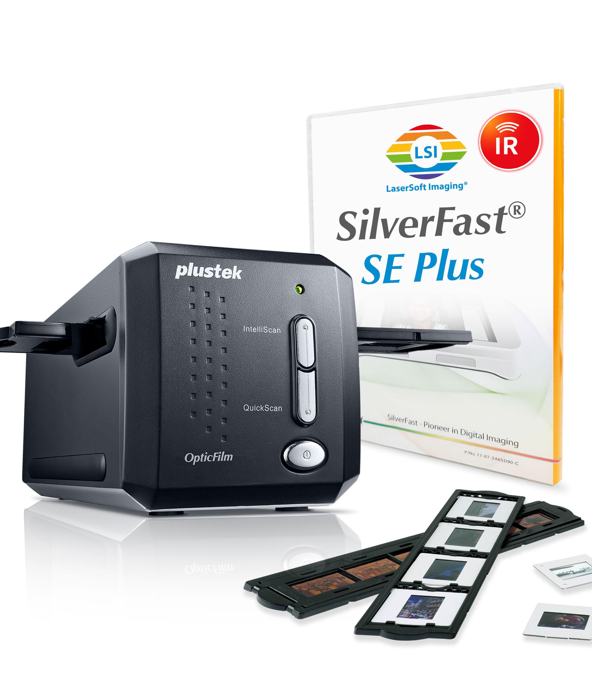 Plustek Opticfilm 8200I Se , 35Mm Film & Slide Scanner. 7200 Dpi / 48 Bit Output. Integrated Infrared Dust/Scratch Removal. Bundle Silverfast Se Plus 9 , Support Mac And Pc.