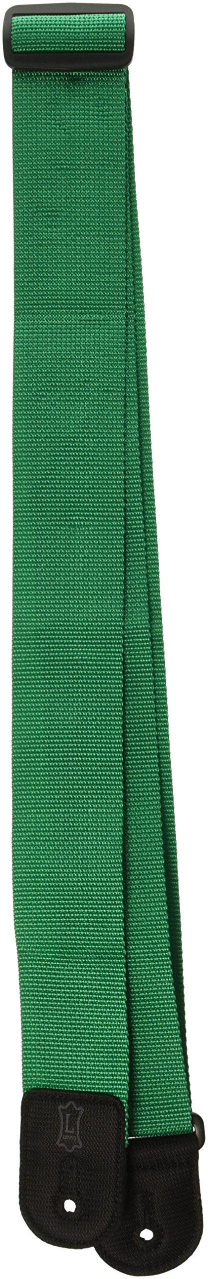 Levy'S Leathers 2'' Polypropylene Guitar Strap With Genuine Leather Ends And Tri Glide Adjustment; Green (M8Poly Grn)