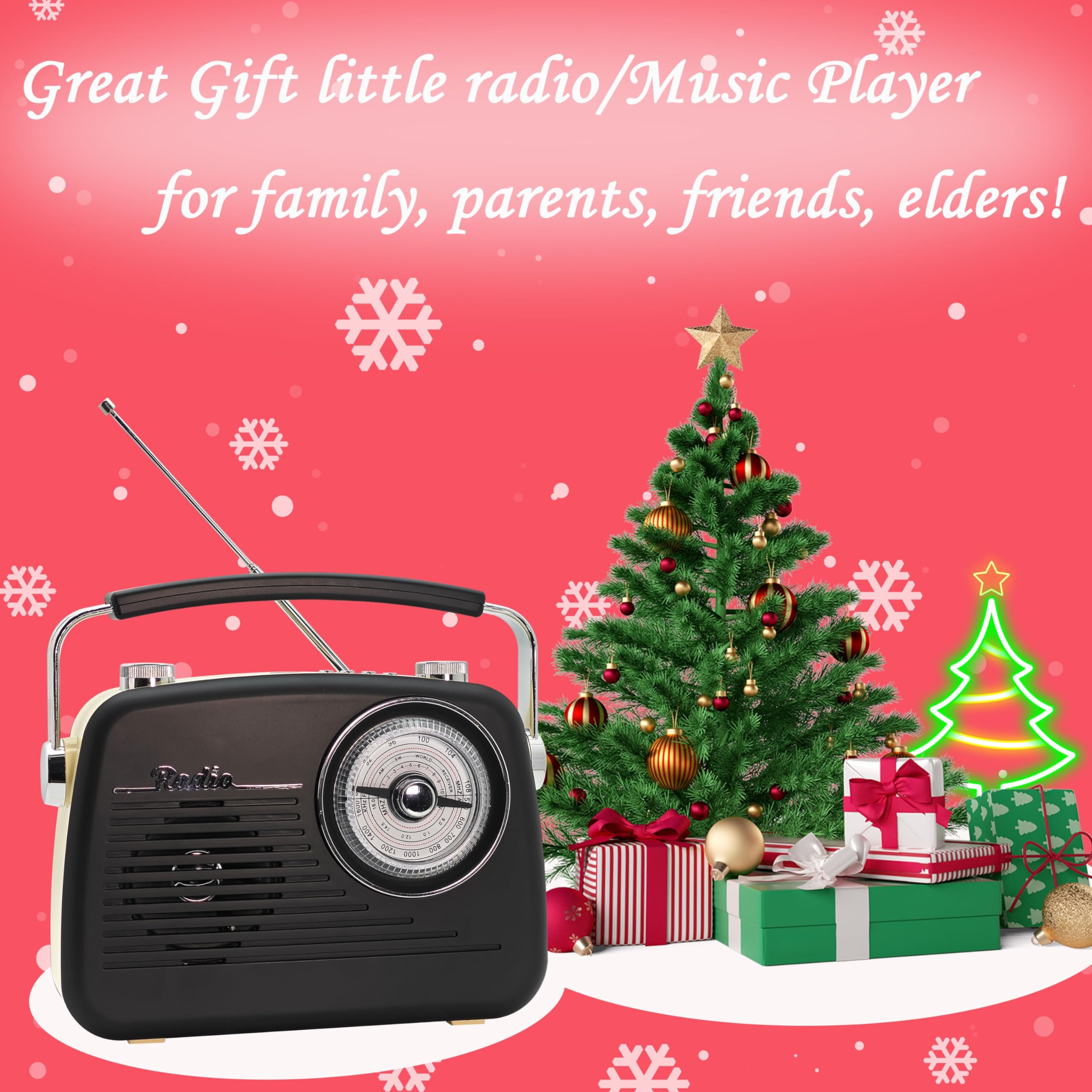 Wenpzeray D 216 Am Fm Sw Band Radio Portable Retro Transistor Receiver Speaker Ac Power Battery Operated With Headphone Jack Tf