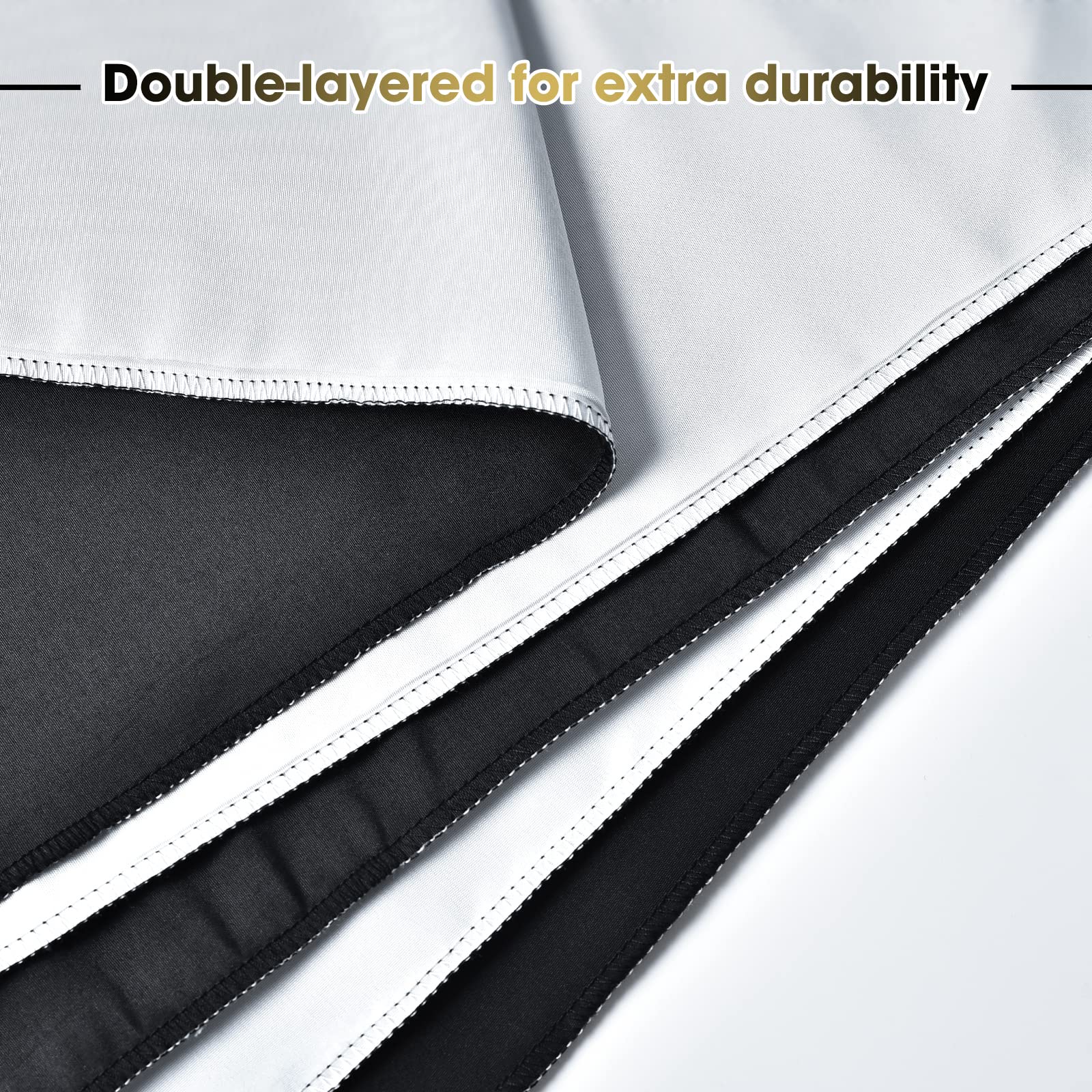 Utebit 3Ftx5Ft Black White Backdrop With 4 Spring Clamps, 2 In 1 Double Sided Background For Photography,Black & White Photo Bac