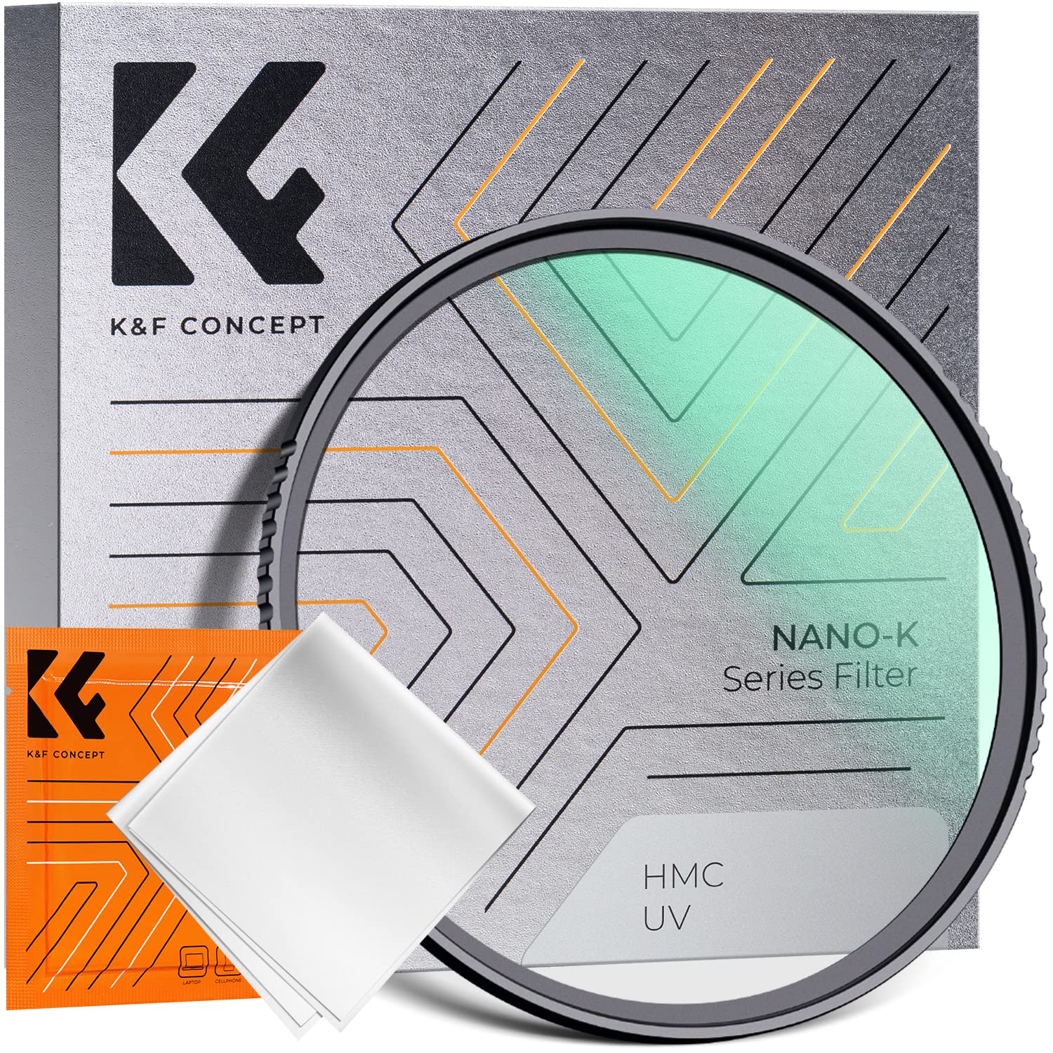 K&F Concept 58Mm Mcuv Lens Protection Filter 18 Multi Coated Camera Lens Uv Filter Ultra Slim With Cleaning Cloth (K Series)