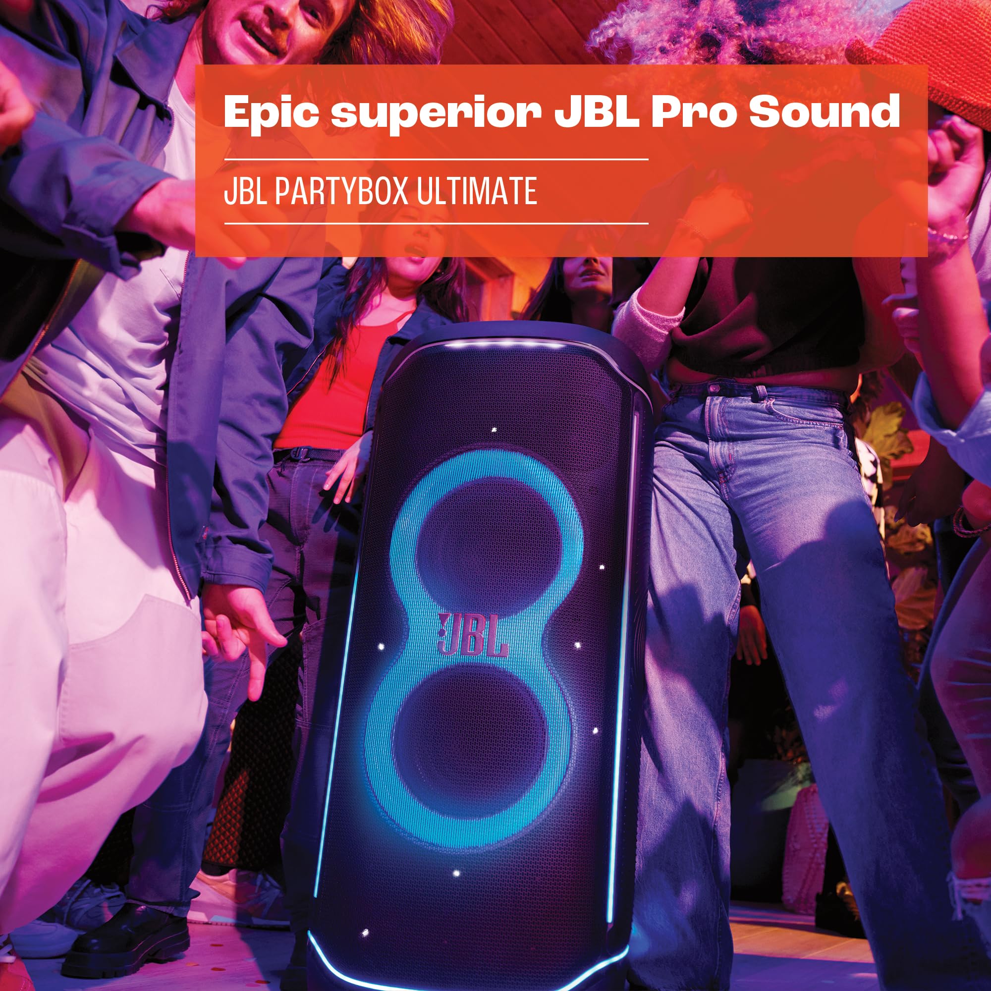 Jbl Partybox Ultimate - Multi Purpose Party Speaker, With Wi-Fi & Bluetooth Connectivity, Wireless, Lightshow, Ipx4 Slashproof,