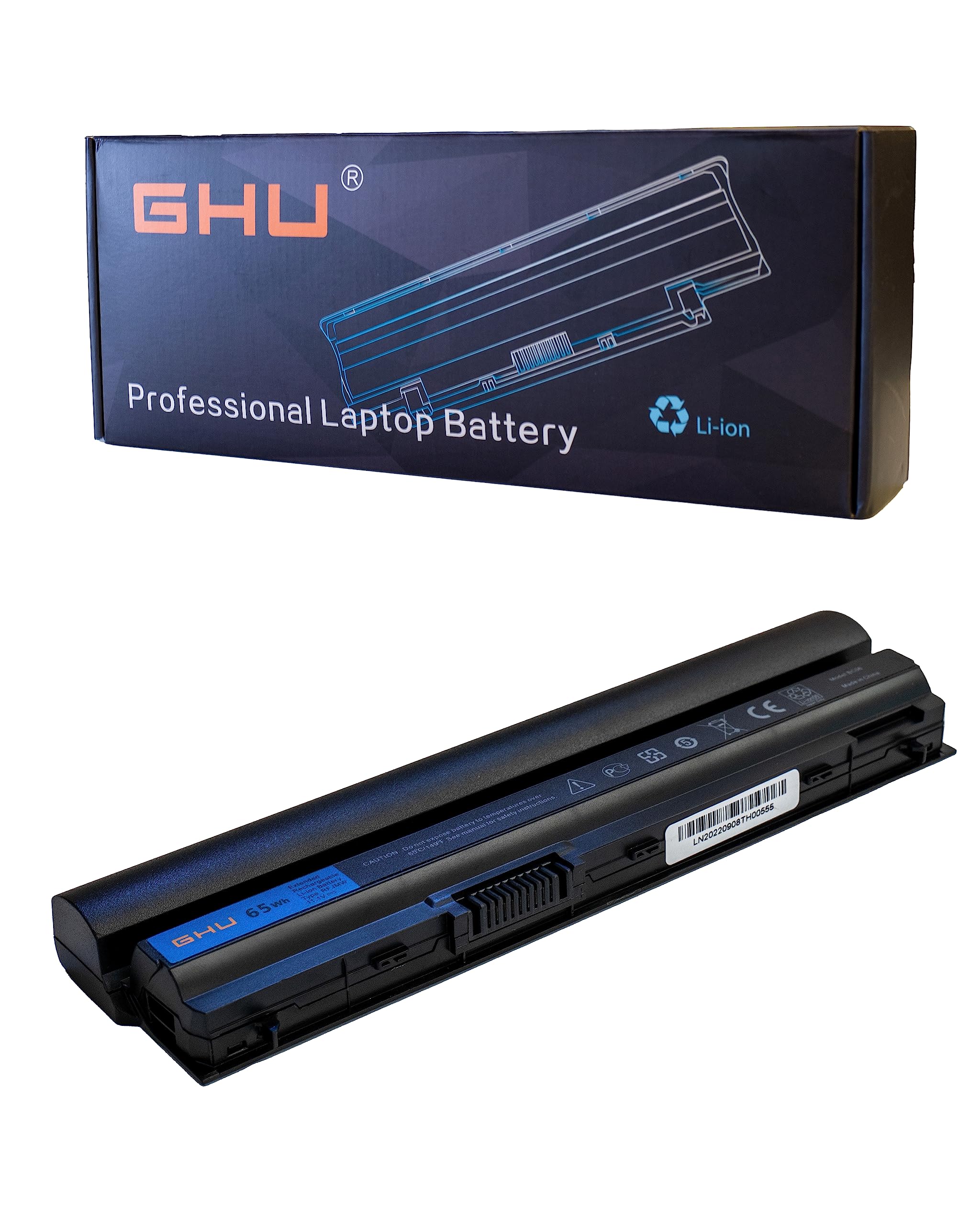 Ghu New Battery 65 Wh Rfjmw F7W7V Y61Cv Compatible With Dell Latitude Laptop E6220 6230 E6320 6320 E6230 E6330 6330 6 Cell Frr0G