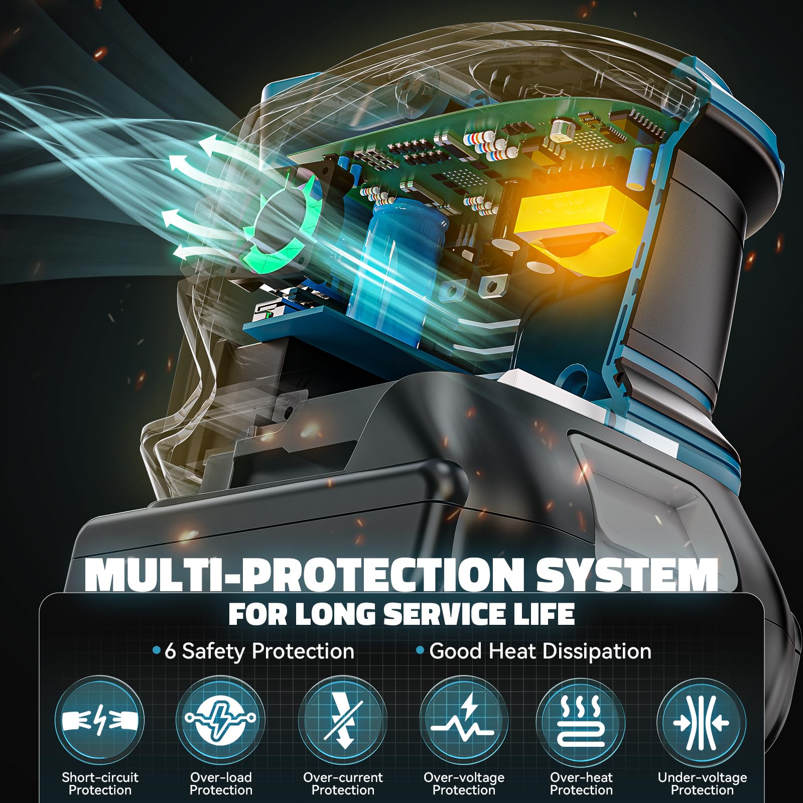 200W Power Inverter For Makita 18V Battery, Volttech Battery Inverter 18V To 110V 120V, Portable Power Station Usb Charger Adapt