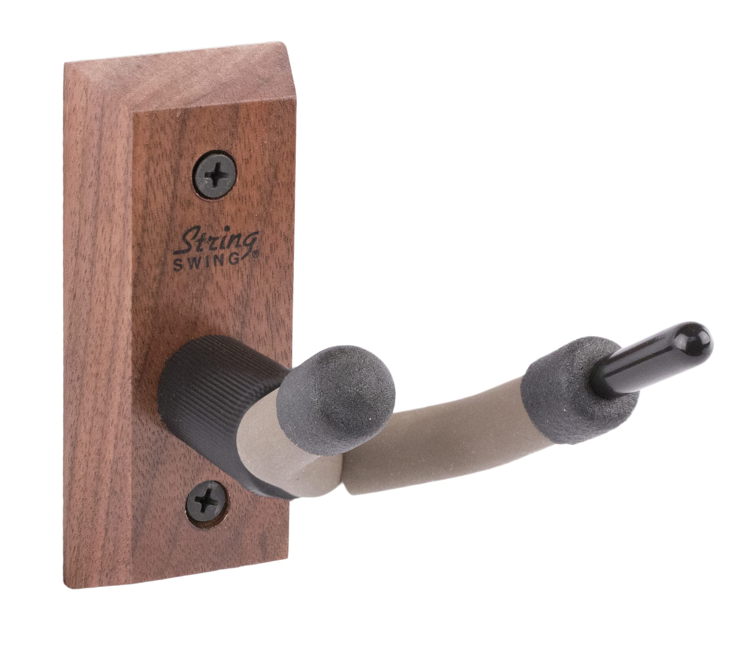 String Swing Cc01V Bw Hardwood Home & Studio Wall Mount Violin Hanger   Black Walnut