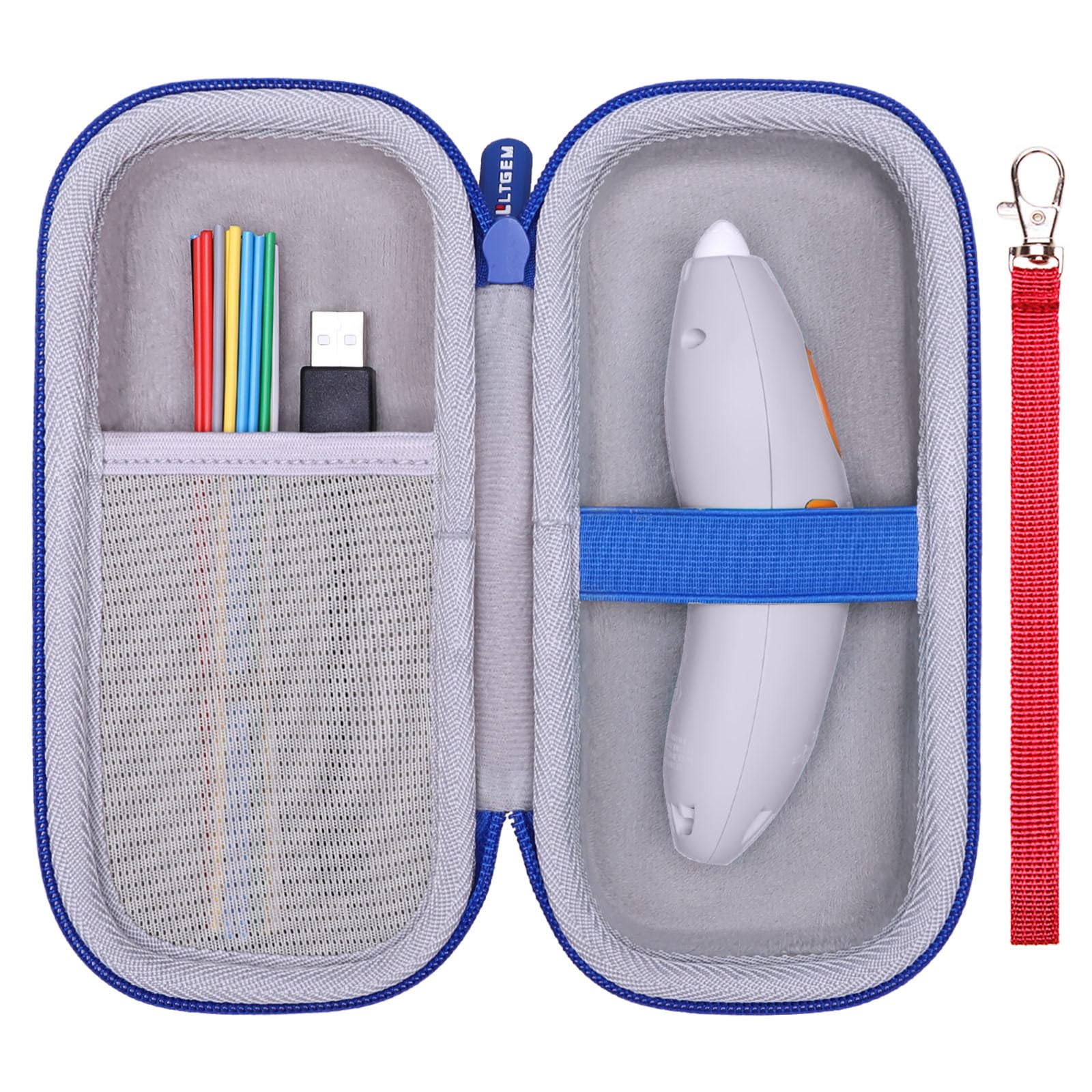 LTGEM Case Compatible with 3Doodler Start+ Essentials (2024) 3D Pen Set for Kids, Red