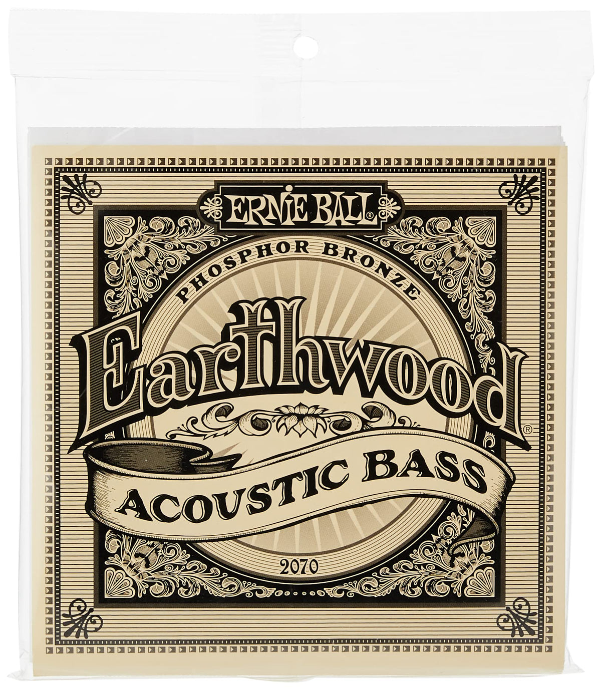 Ernie Ball Earthwood Slinky Phosphor Bronze Acoustic Bass Guitar Strings, 45 95 Gauge (P02070)