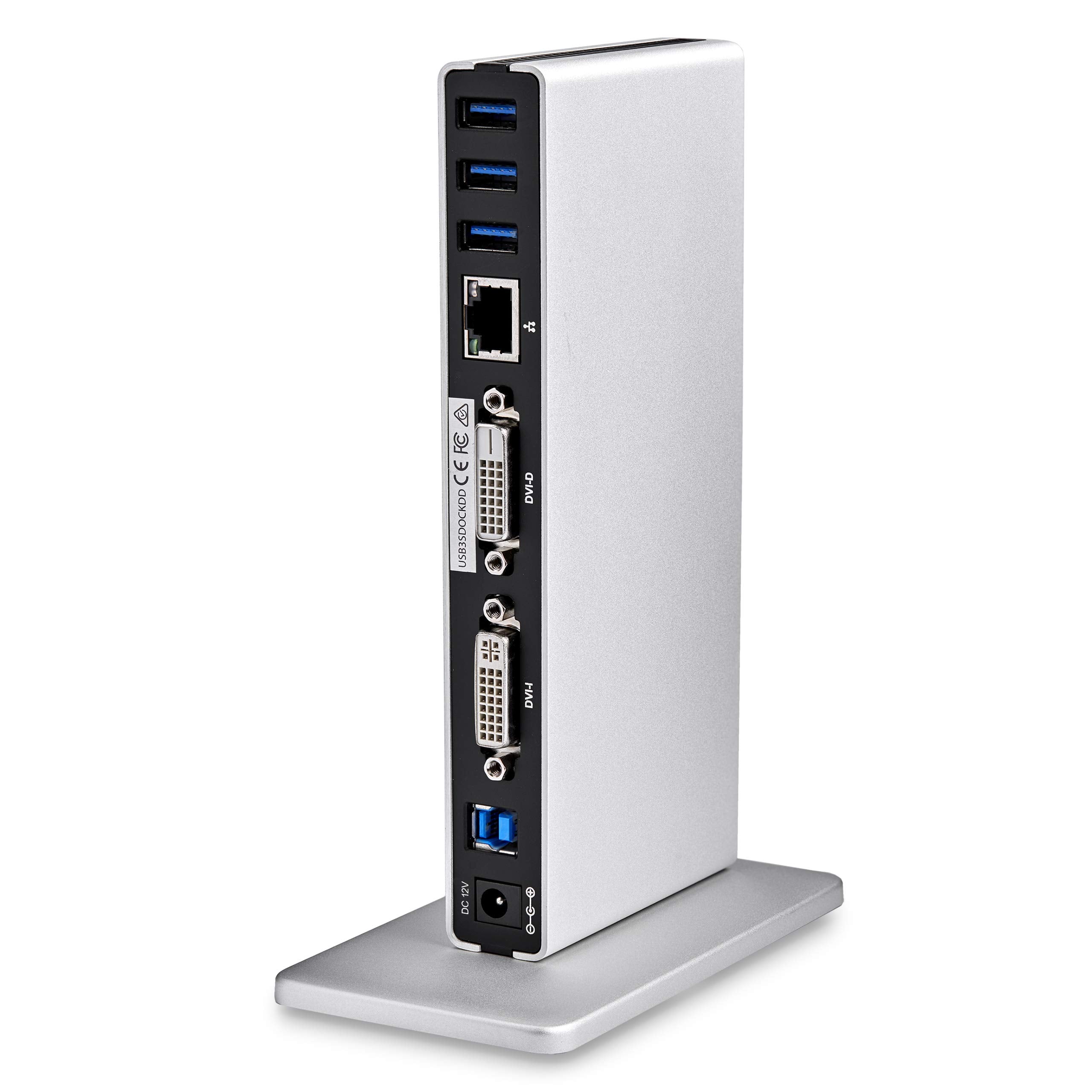Startech.Com Dual Monitor Usb 3.0 Docking Station W/ Dvi To Vga & Hdmi Adapters, 5X Usb 3.0 & Audio   Vertical Dvi Dock For Mac