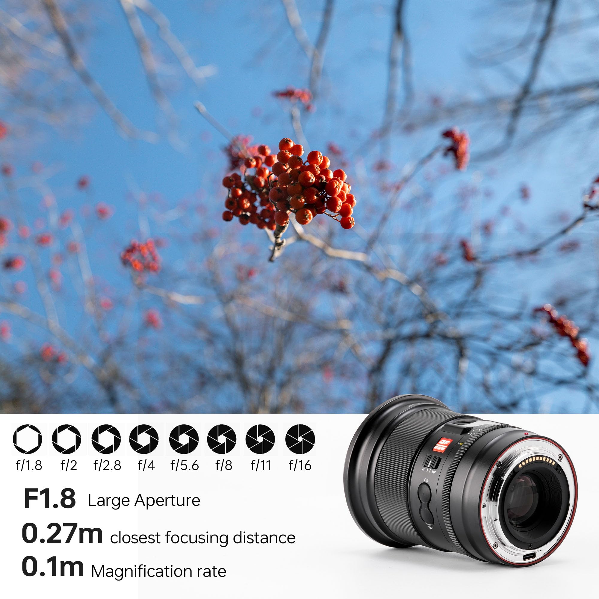 Viltrox Af 16Mm F/1.8 Z Full Frame Lens, Auto Focus Lens Compatible With Nikon Z Mount Mirrorless Cameras Z9 Z8 Z7Ii Z7 Z6Ii Z6