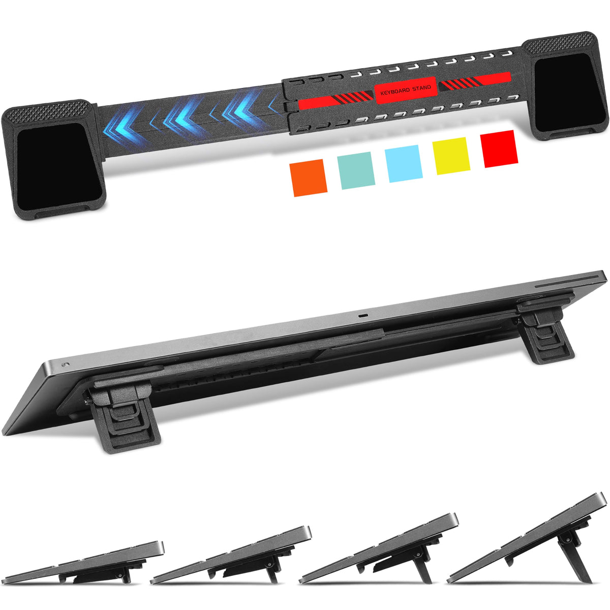 Mekass Computer Keyboard Stand For Desktop, Adjustable Keyboard Riser, Extendable Holder, Non Slip, Ergonomic Office Desk Access