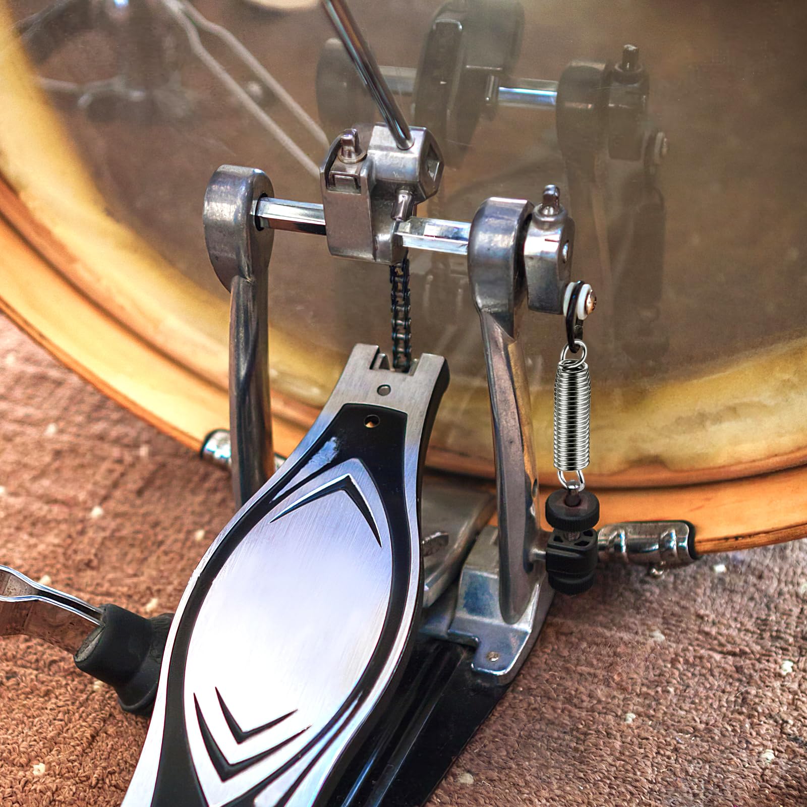 Replacement Bass Drum Foot Pedal Spring 2Pcs Stainless Steel For Percussion Instrument Parts