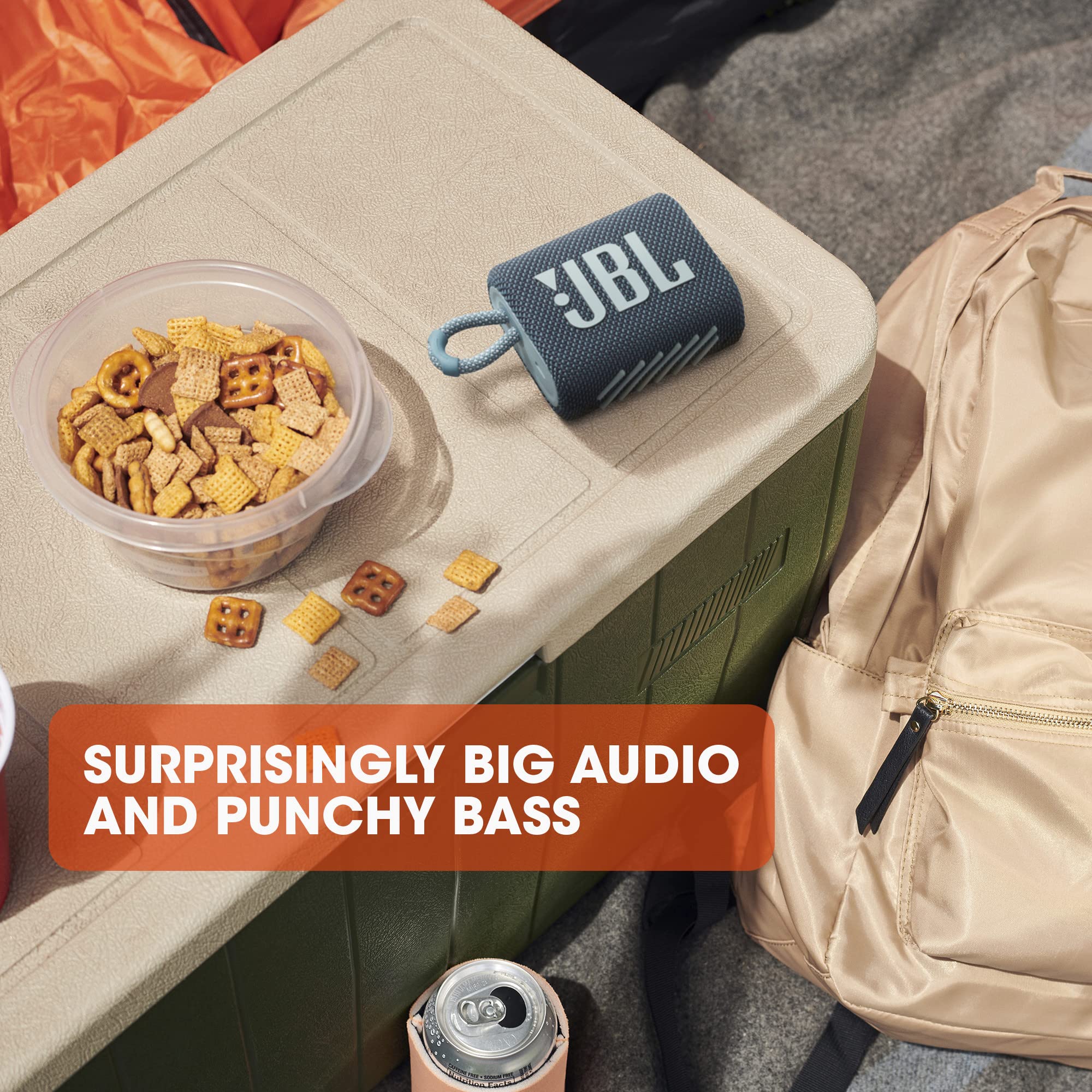 Jbl Go 3: Portable Speaker With Bluetooth, Built-In Battery, Waterproof And Dustproof Feature - Black