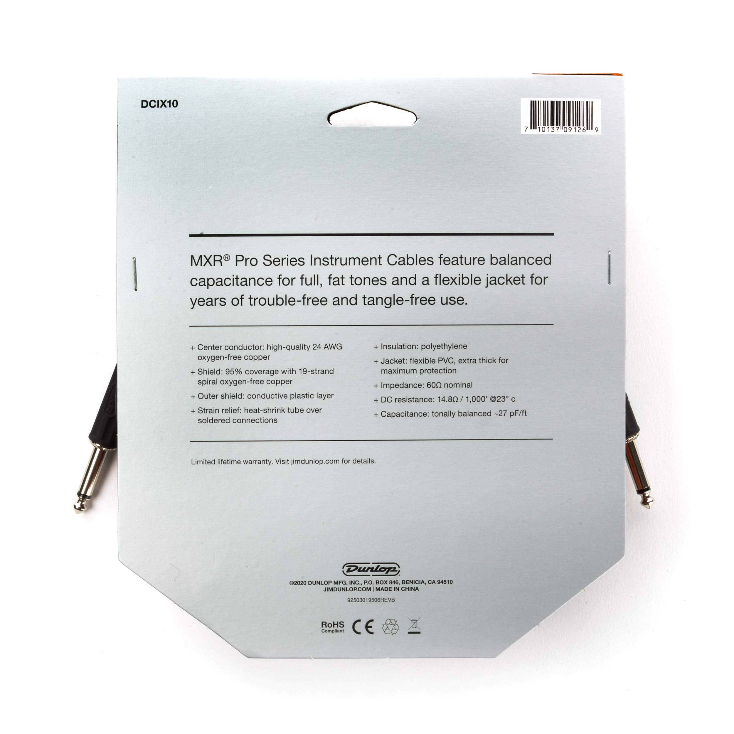 Mxr Pro Series Instrument Cable 10 Ft|3.1 M (Dcix10)