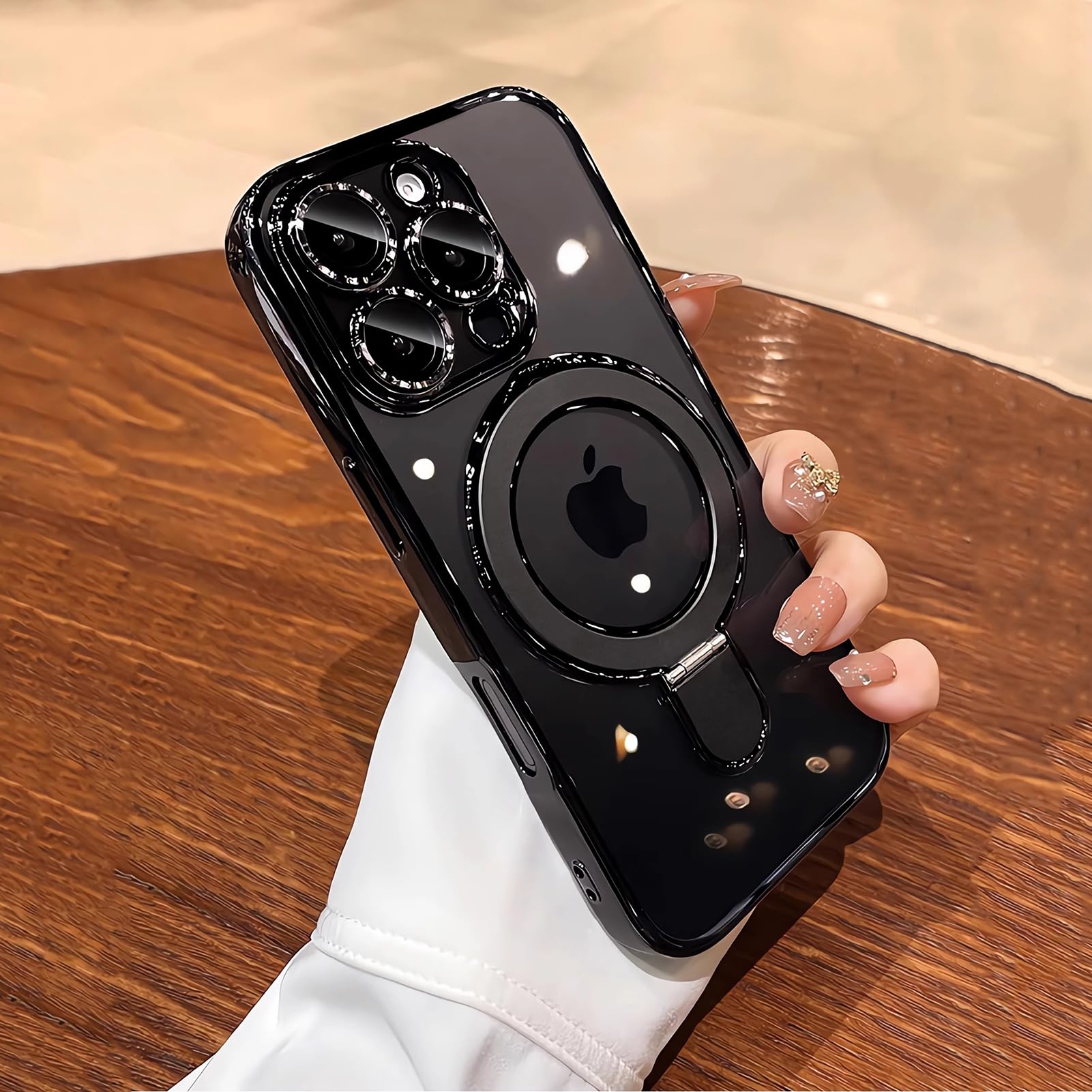 Lxk Magnetic Invisible Stand For Iphone 16 Pro Max Case 6.9'' Compatible With Magsafe, Military Grade Protection, With Camera Pr