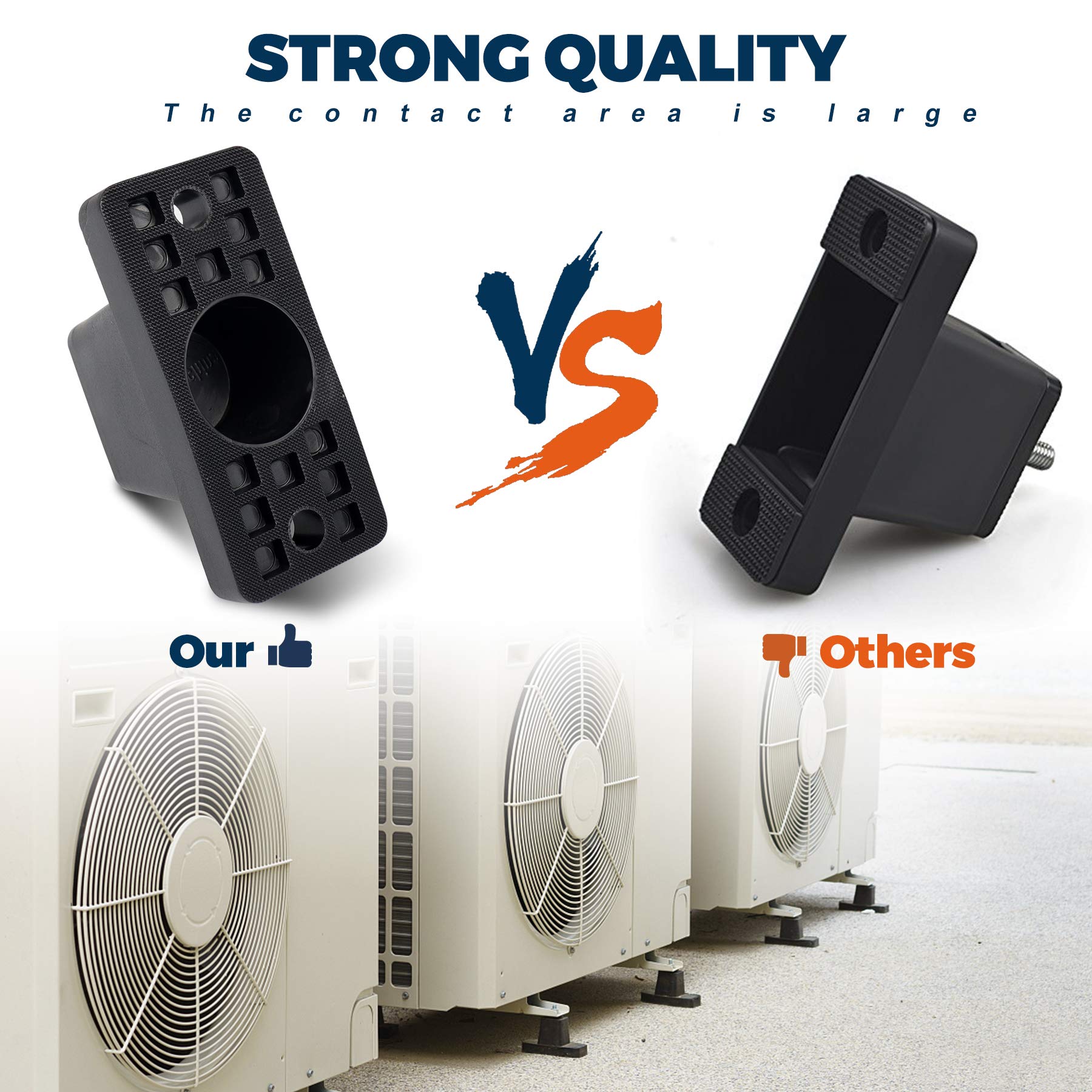 Pearwow Anti Vibration Rubber Pads,4 Pack Air Conditioner Mounting Bracket Shock Absorbing Pads For Ductless Mini Split Ac Conde